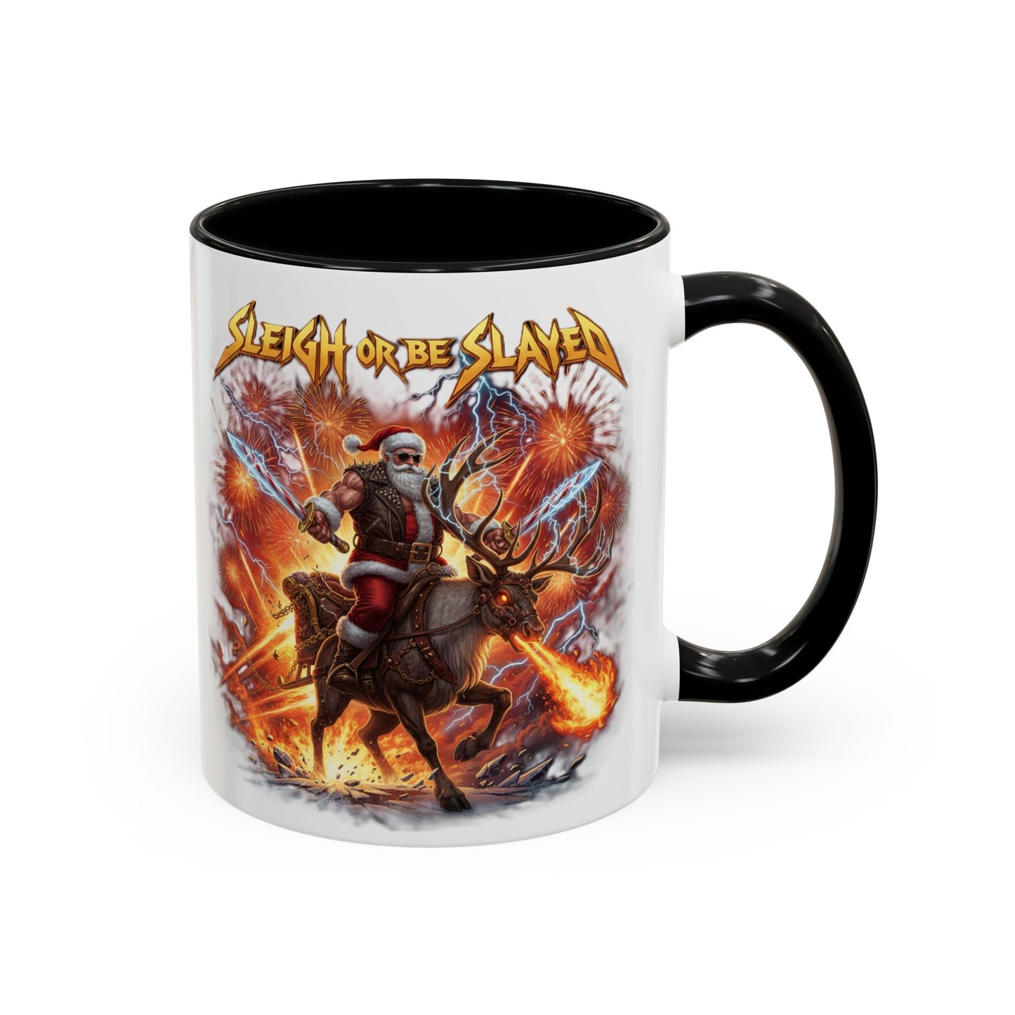 "Sleigh or Be Slayed" Mug | Ceramic Coffee Cup | Holiday Mug