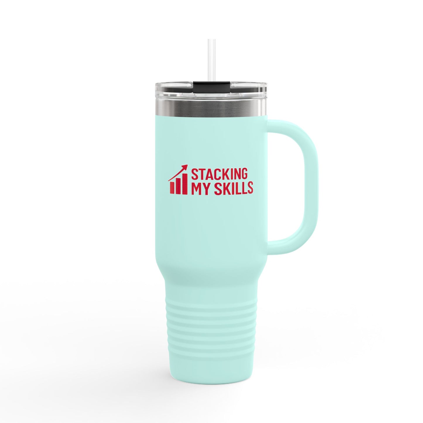 "Stacking My Skills" Motivational Travel Mug