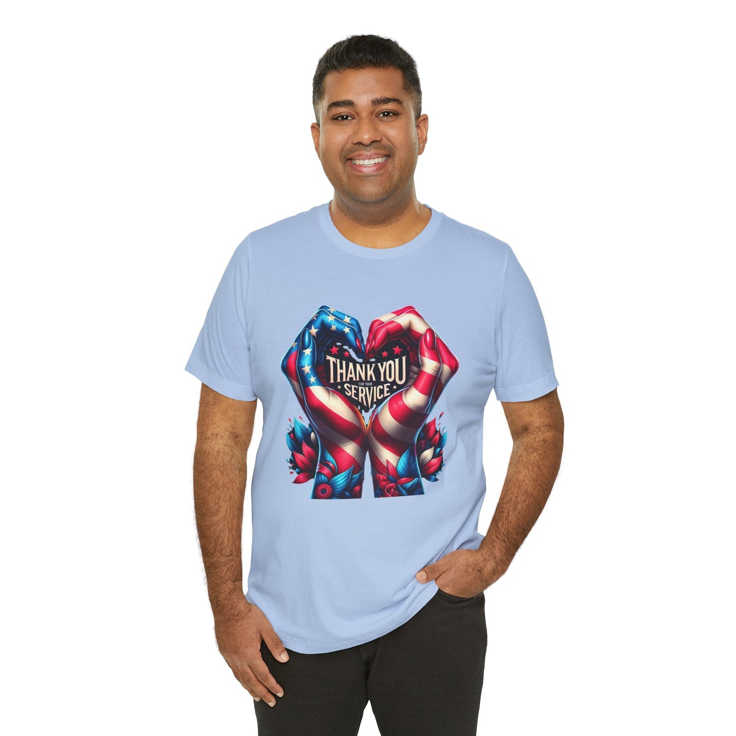"Thank You For Your Service" - Both Sides Printed - Short Sleeve Tee