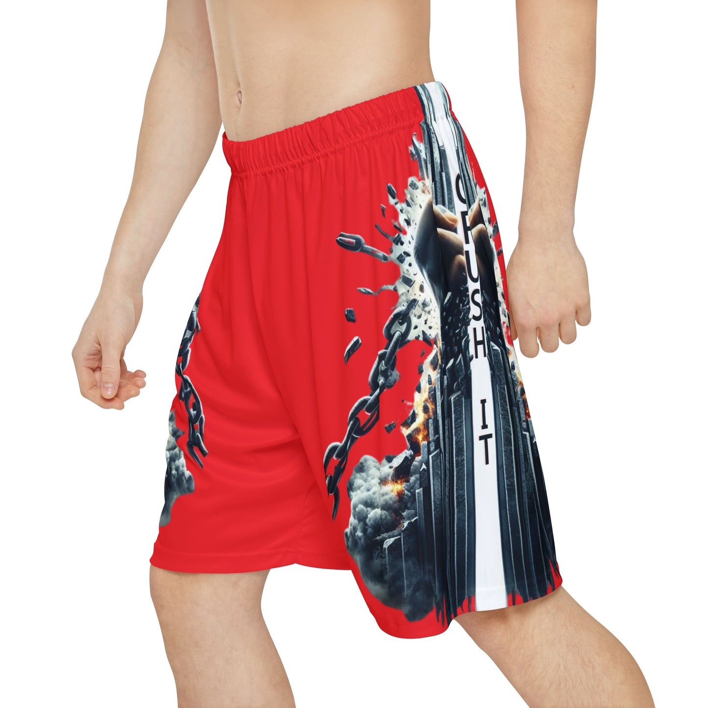 CRUSH IT! - Men’s Sports Shorts - Red