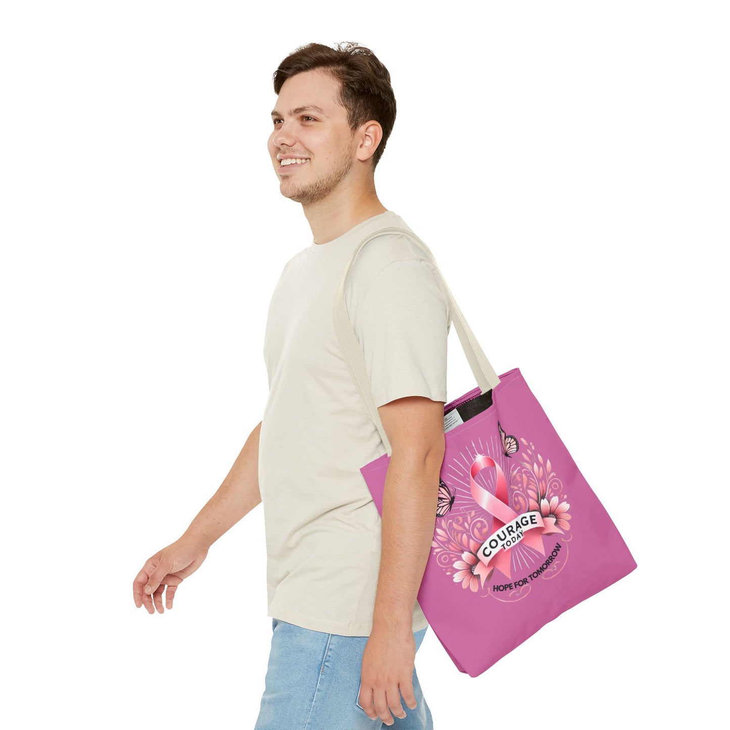 Courage Today... Breast Cancer Awareness Tote Bag