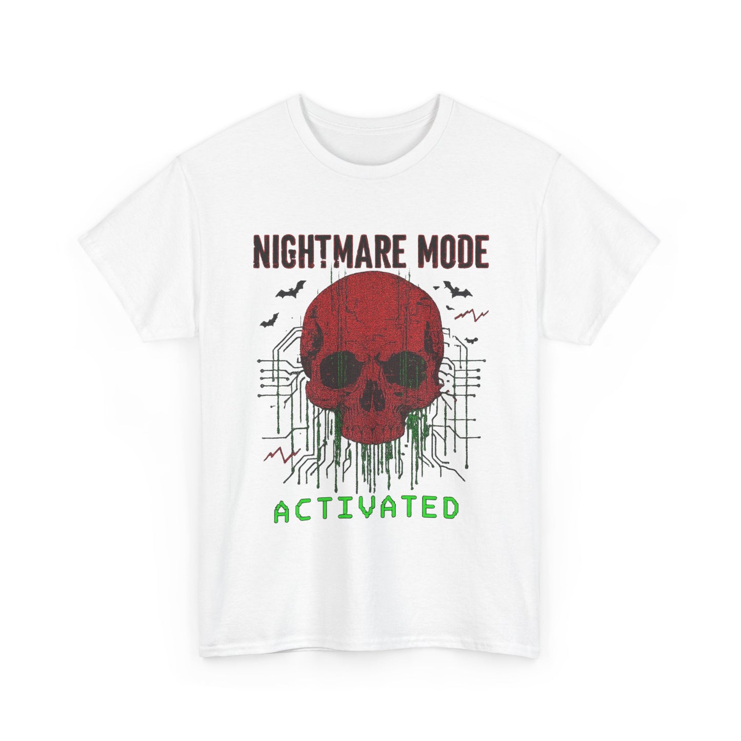 NIGHTMARE MODE ACTIVATED TShirt (Red Skull)