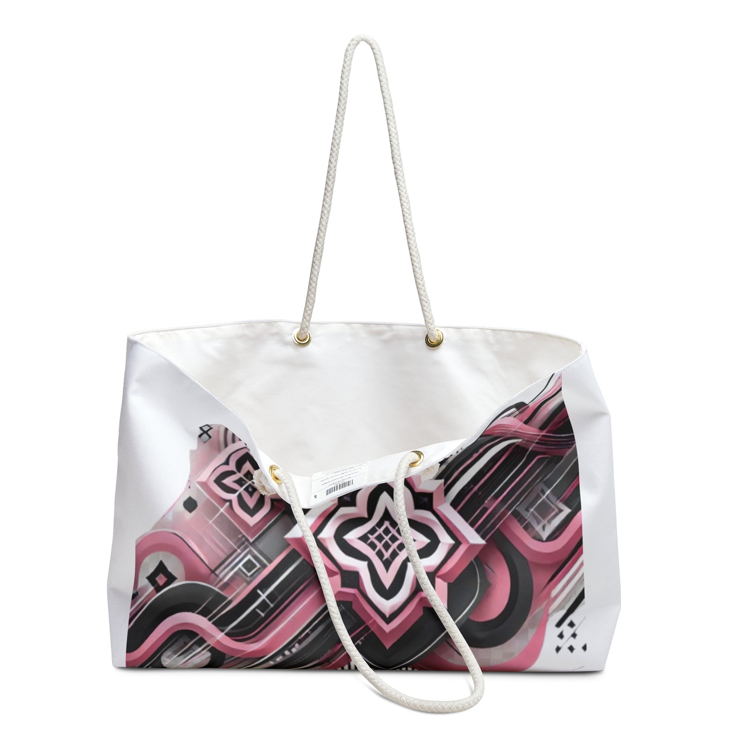 Pink Quatrefoil Weekender Bag