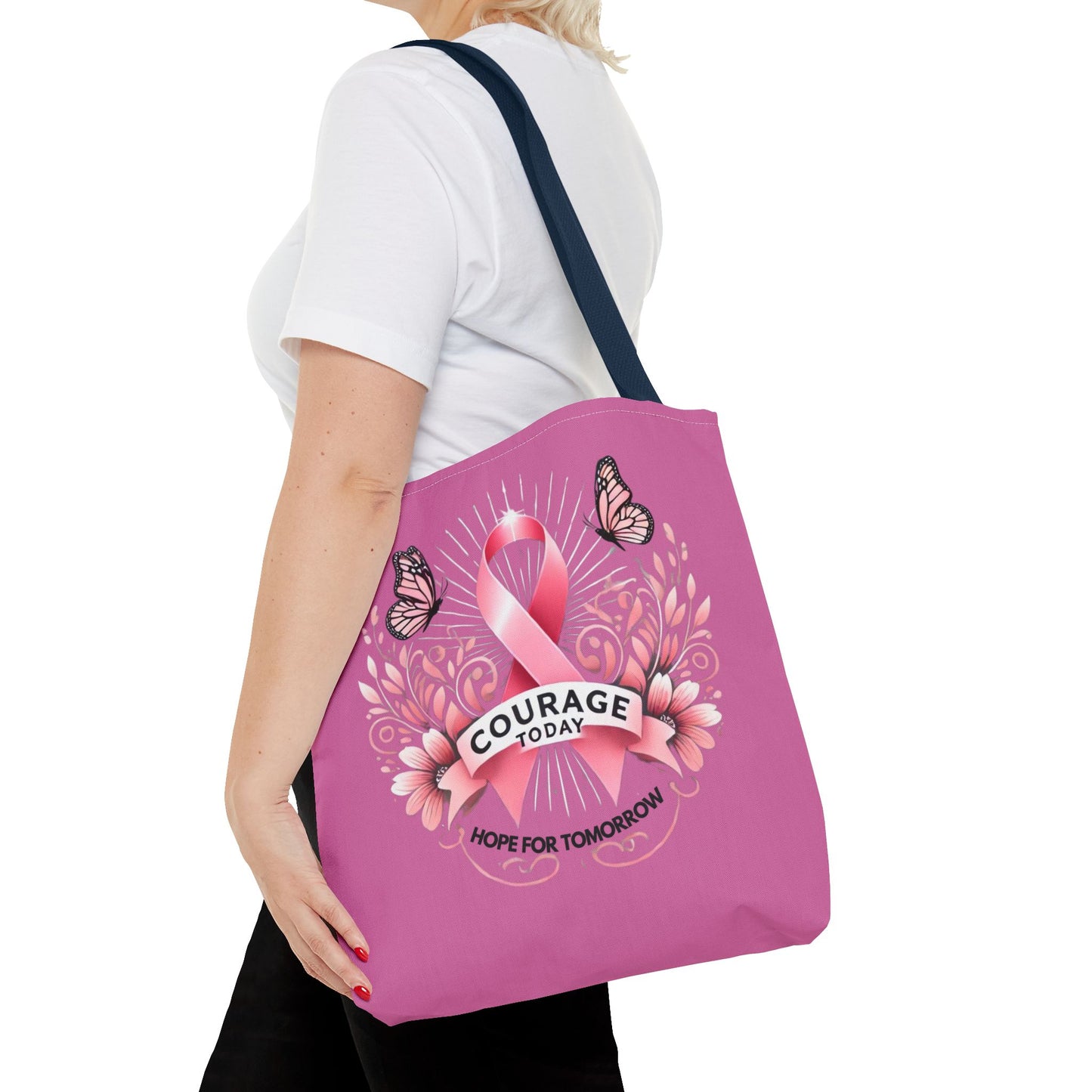 Courage Today... Breast Cancer Awareness Tote Bag