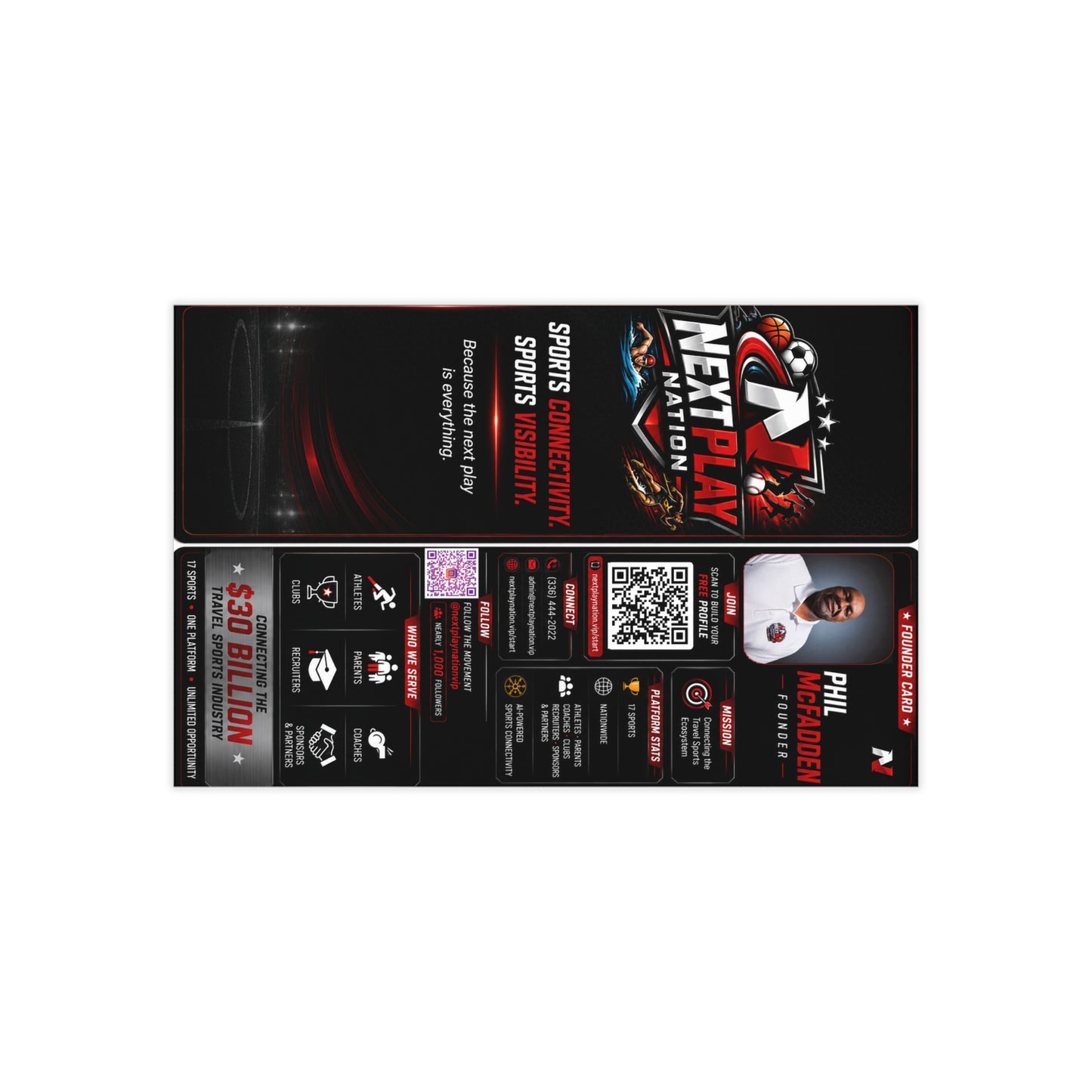 Business Cards — Sports Technology Event Branded Double-Sided Design (100pcs)