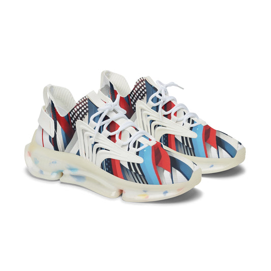 ColorBlast in Red, White, and Blue Women's Mesh Sneakers