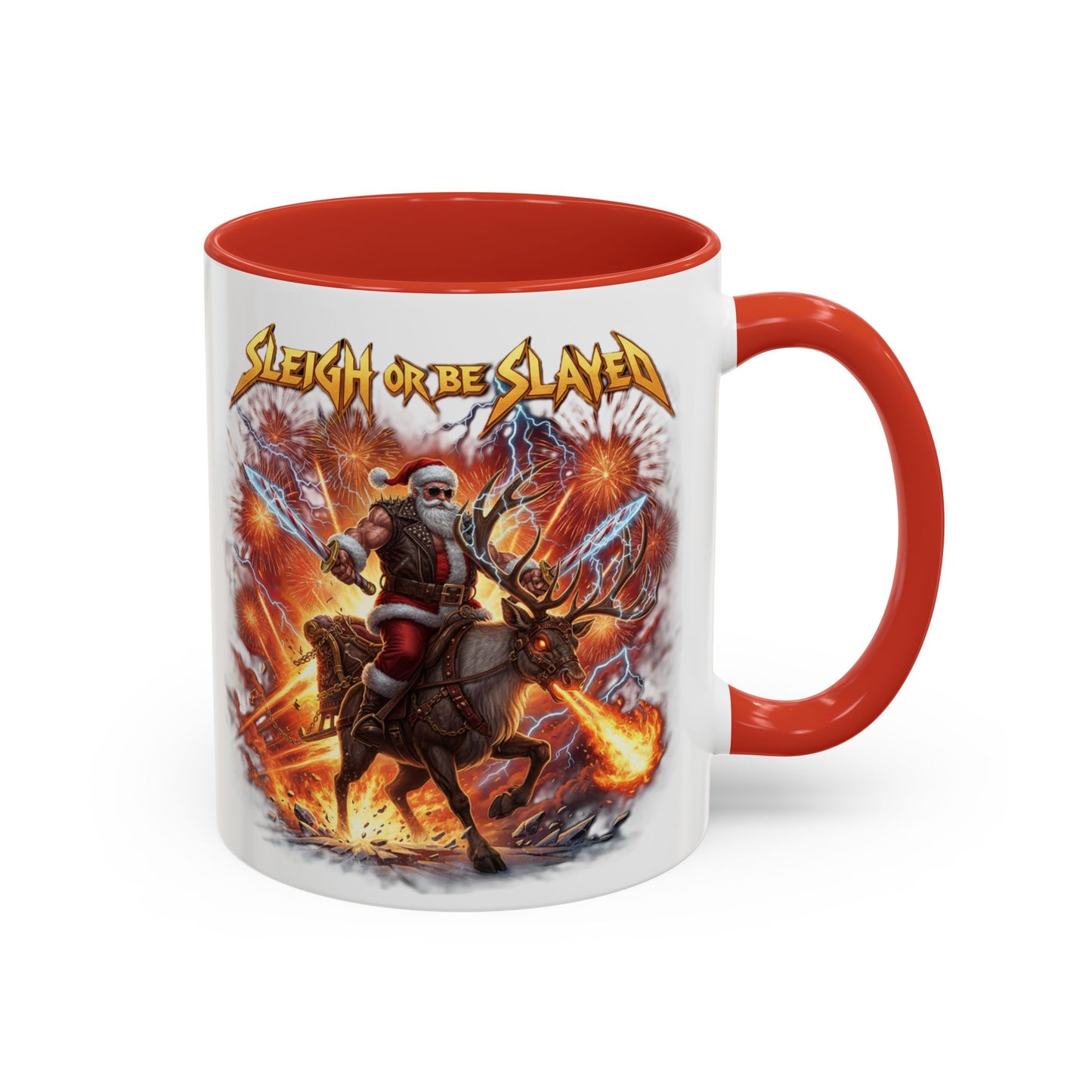 "Sleigh or Be Slayed" Mug | Ceramic Coffee Cup | Holiday Mug