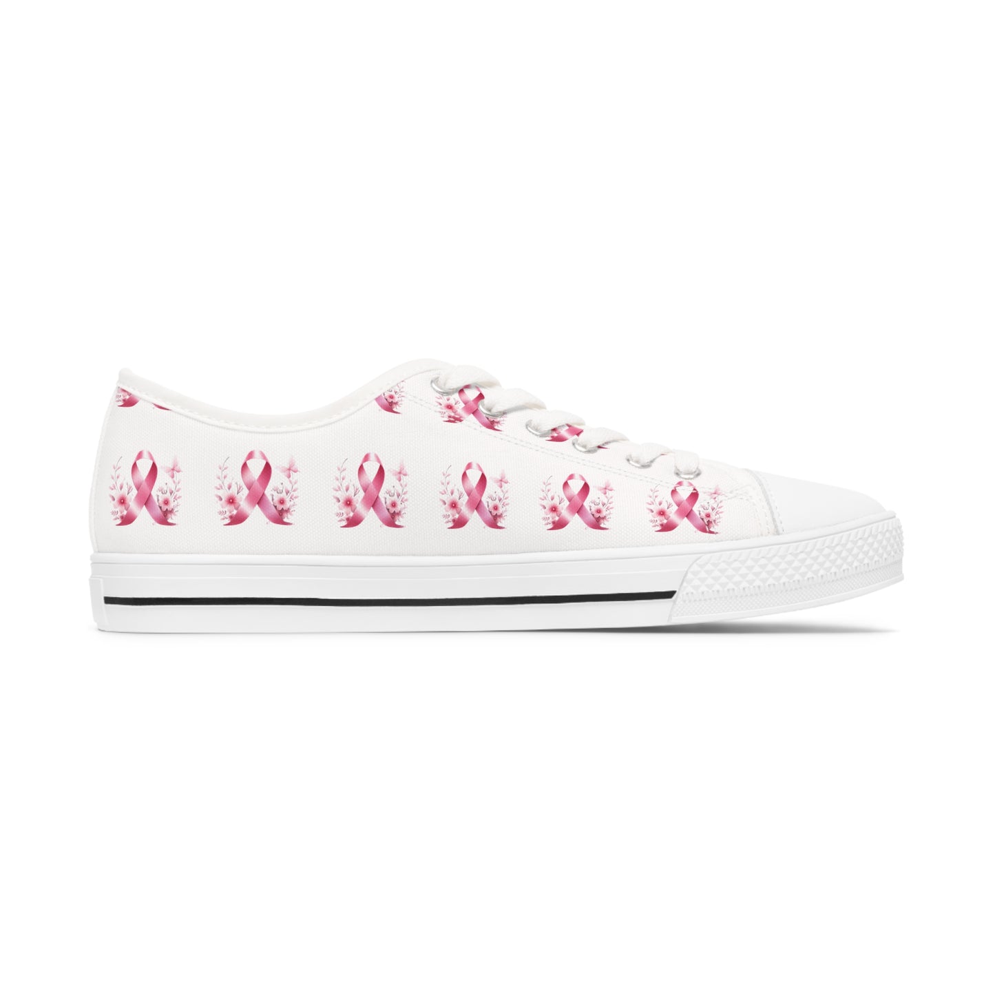 Breast Cancer Awareness Women's Low Top Sneakers