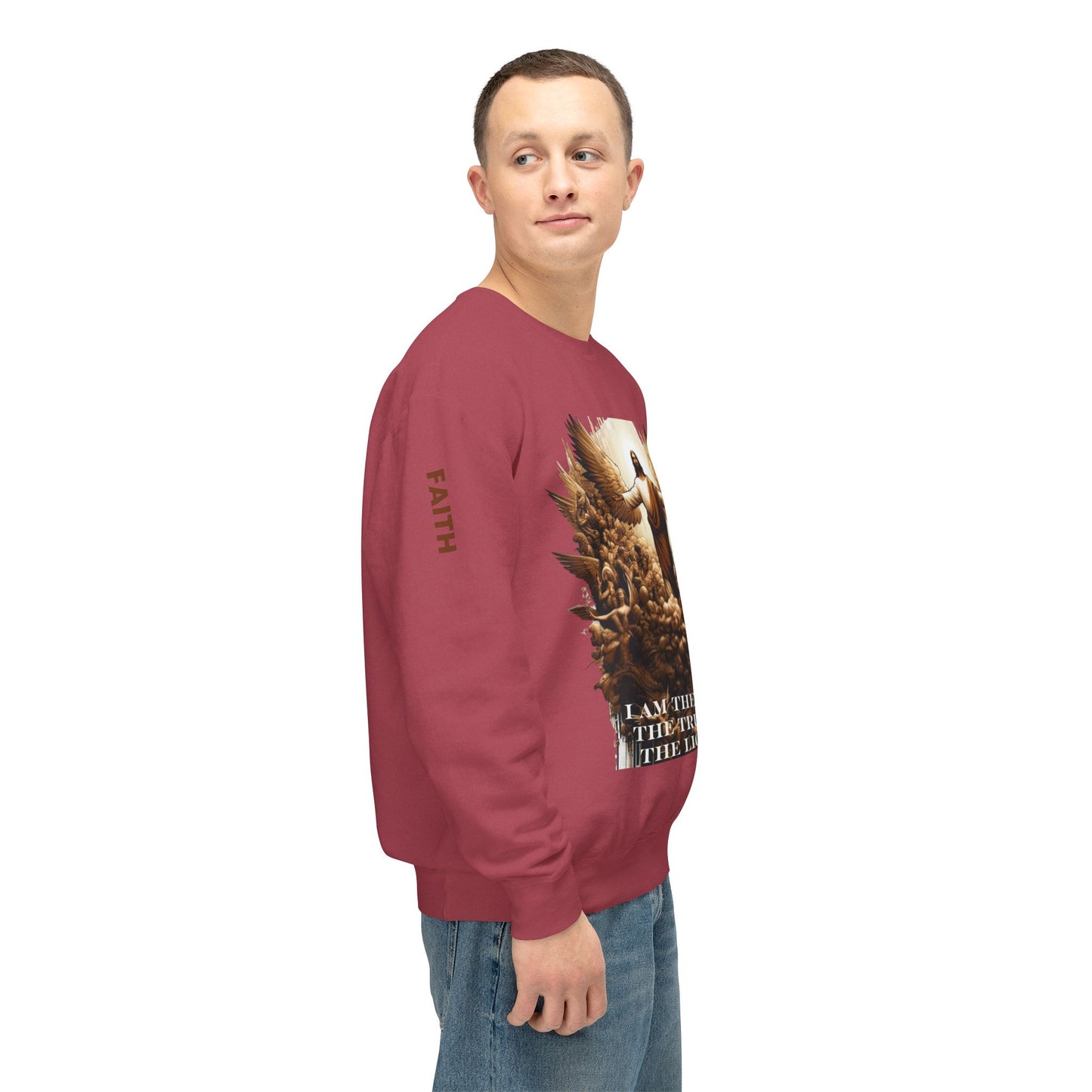 The Way The Truth and The Light Unisex Lightweight Crewneck Sweatshirt