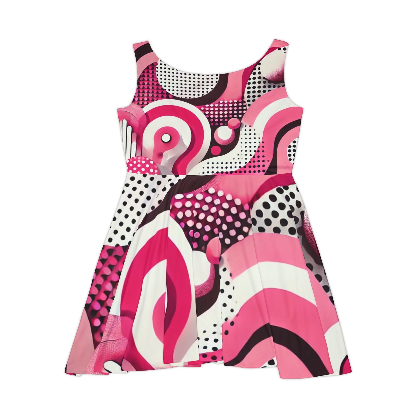 Pink Splash Skater Dress