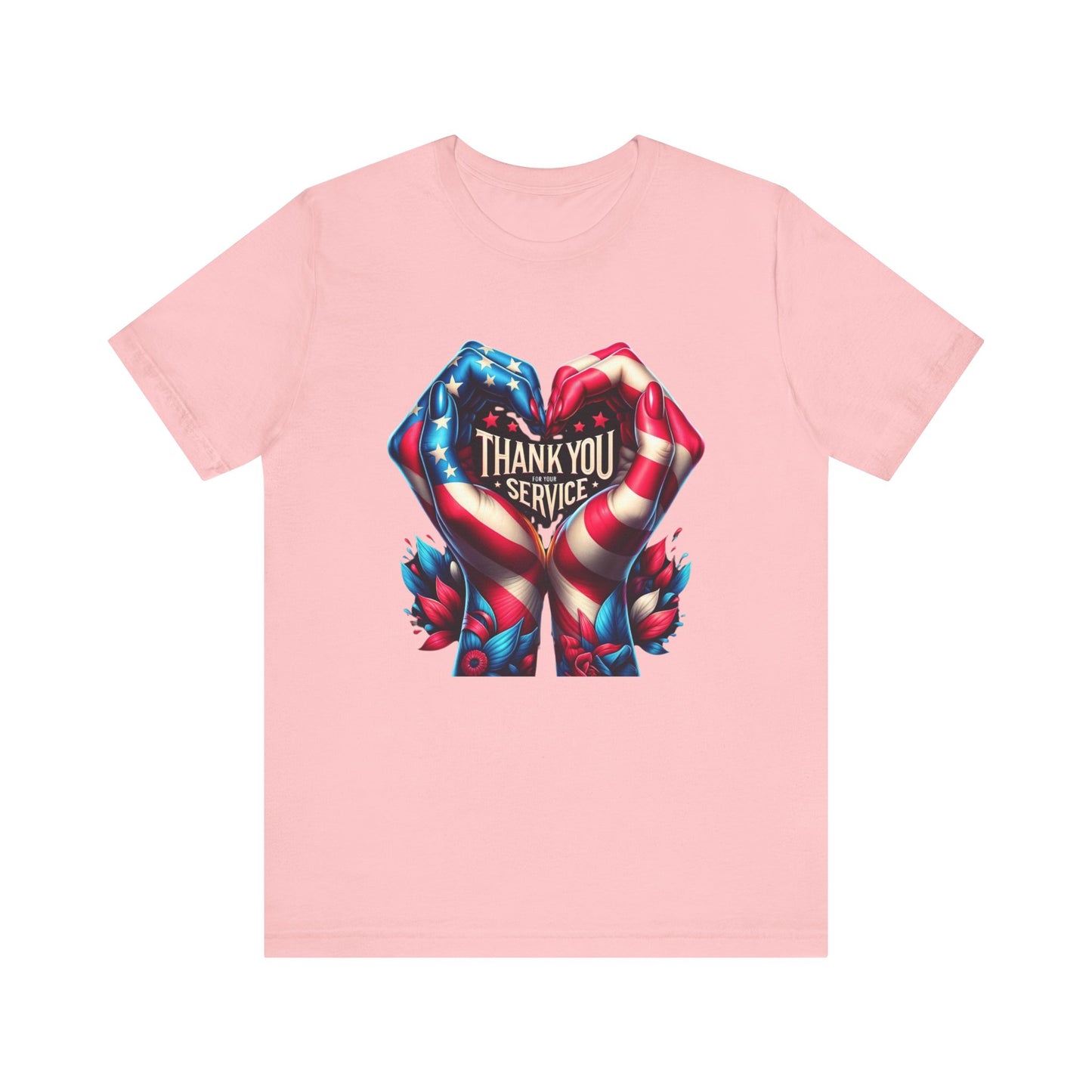 "Thank You For Your Service" - Both Sides Printed - Short Sleeve Tee
