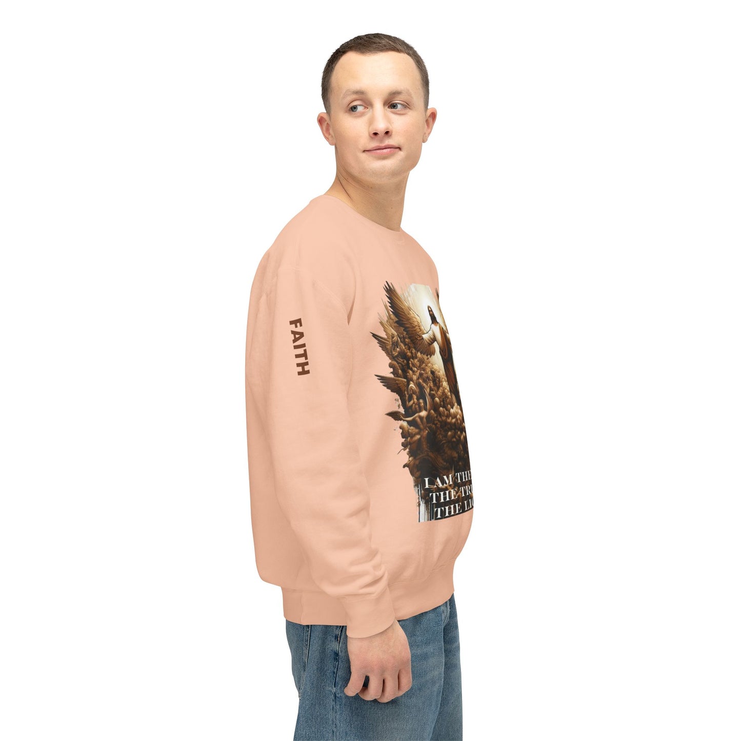 The Way The Truth and The Light Unisex Lightweight Crewneck Sweatshirt