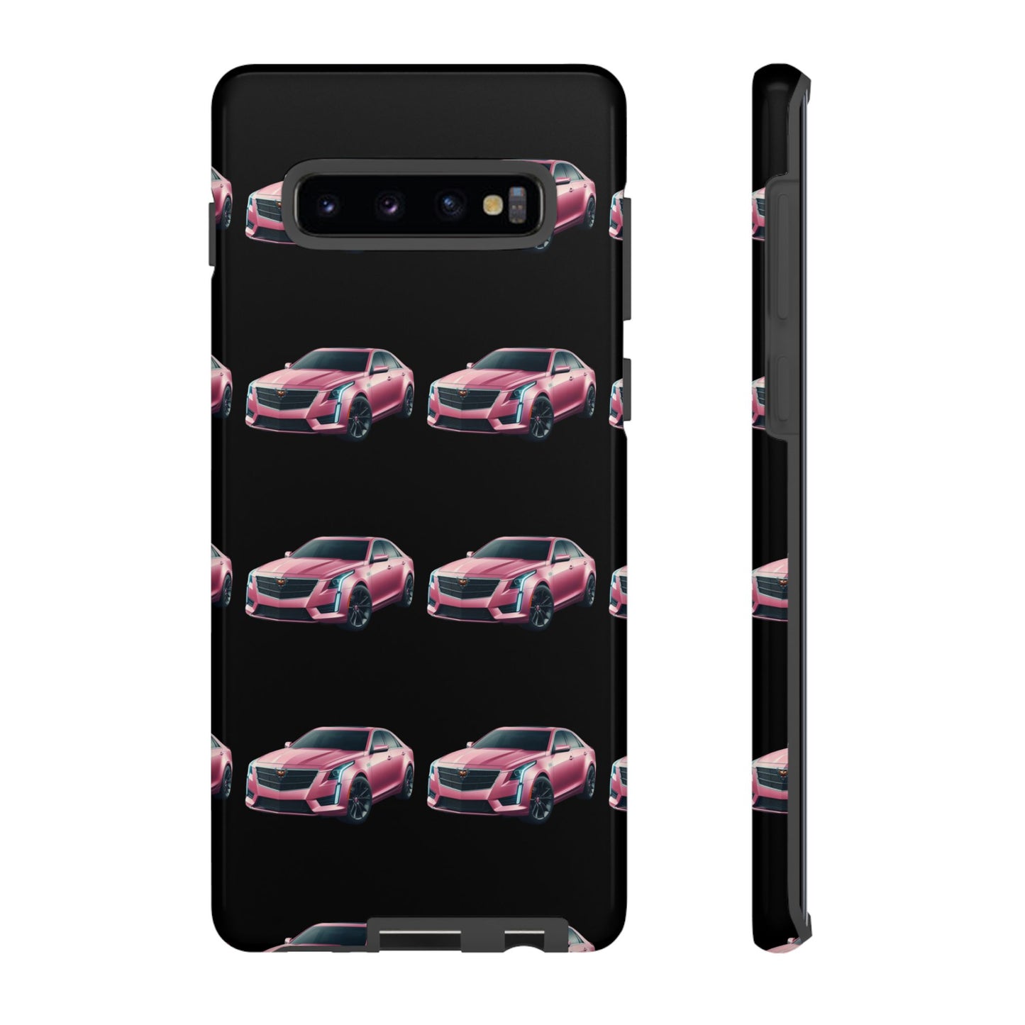 Pink Caddy On Black Phone Case