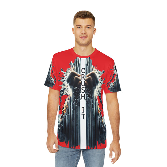 CRUSH IT -Men's Polyester Tee - Red