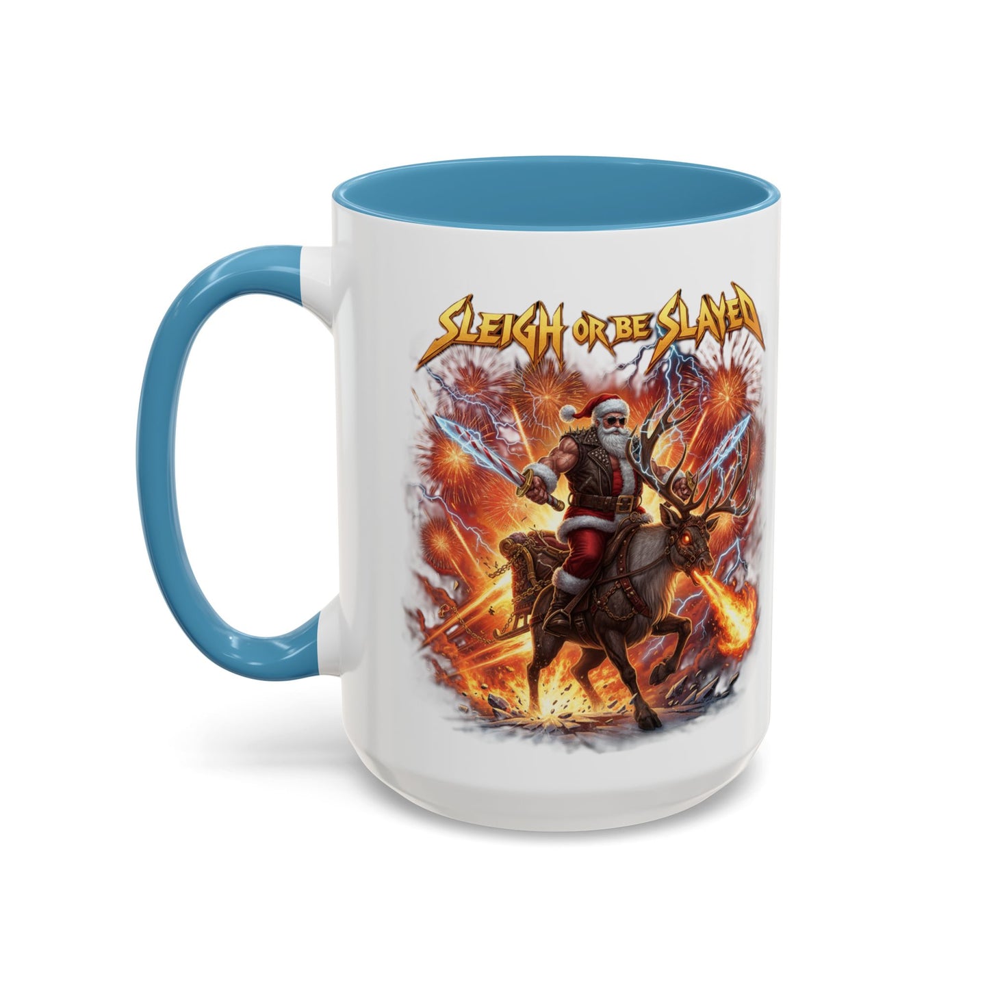 "Sleigh or Be Slayed" Mug | Ceramic Coffee Cup | Holiday Mug