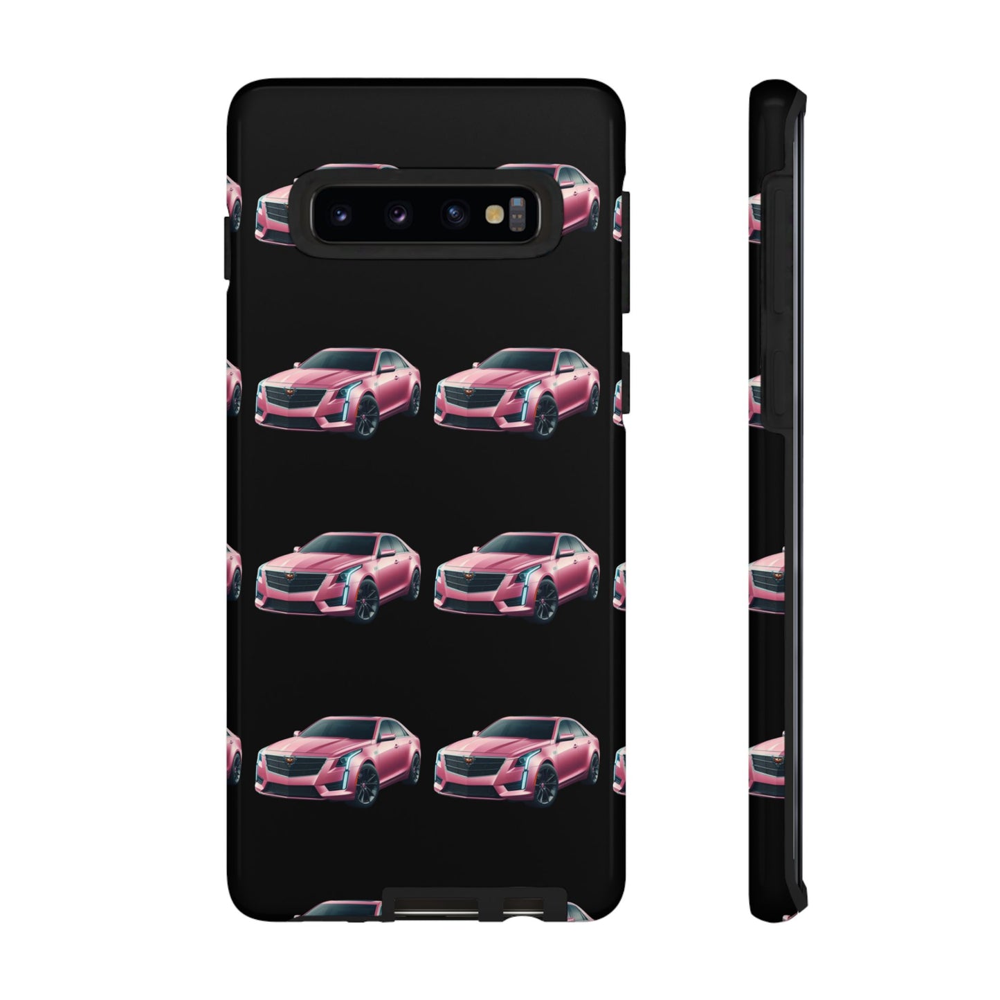 Pink Caddy On Black Phone Case