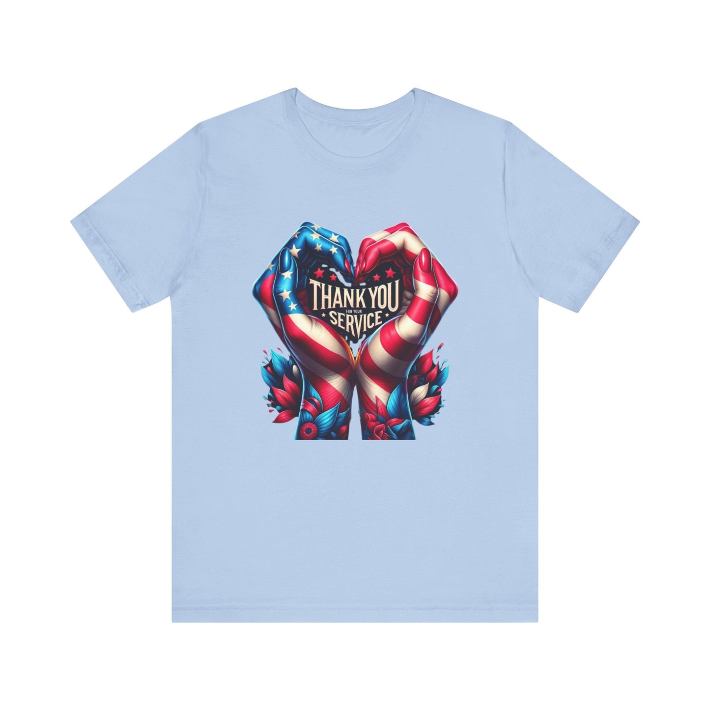 "Thank You For Your Service" - Both Sides Printed - Short Sleeve Tee