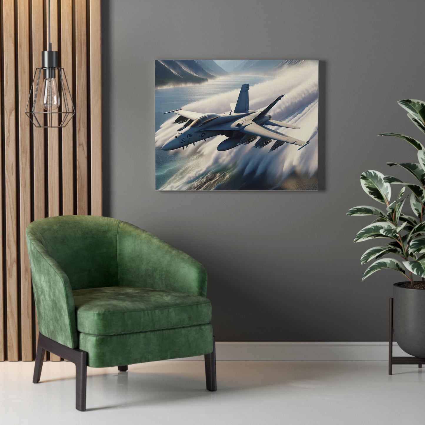 Low and Slow Aircraft Training Flight on Stretched Canvas
