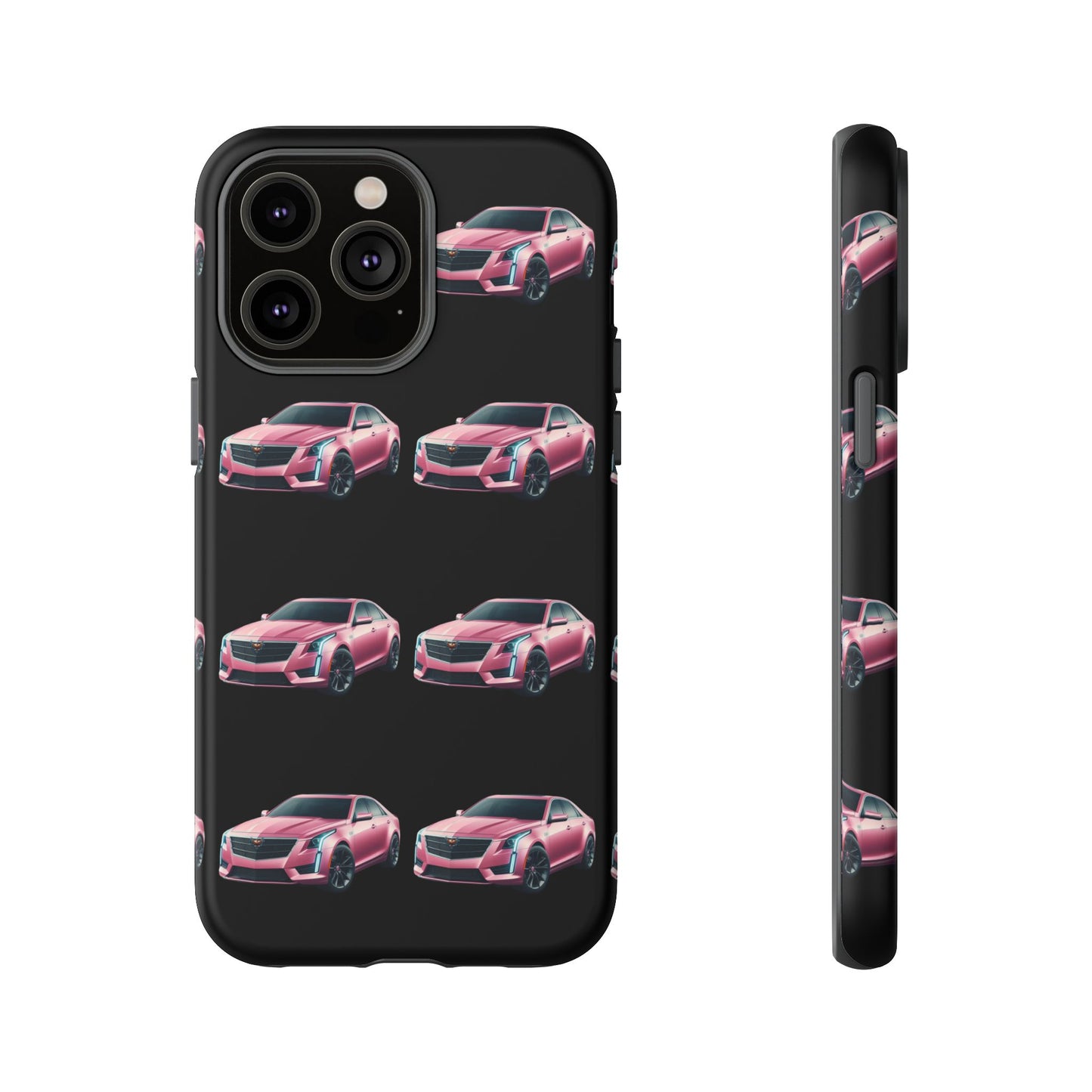 Pink Caddy On Black Phone Case