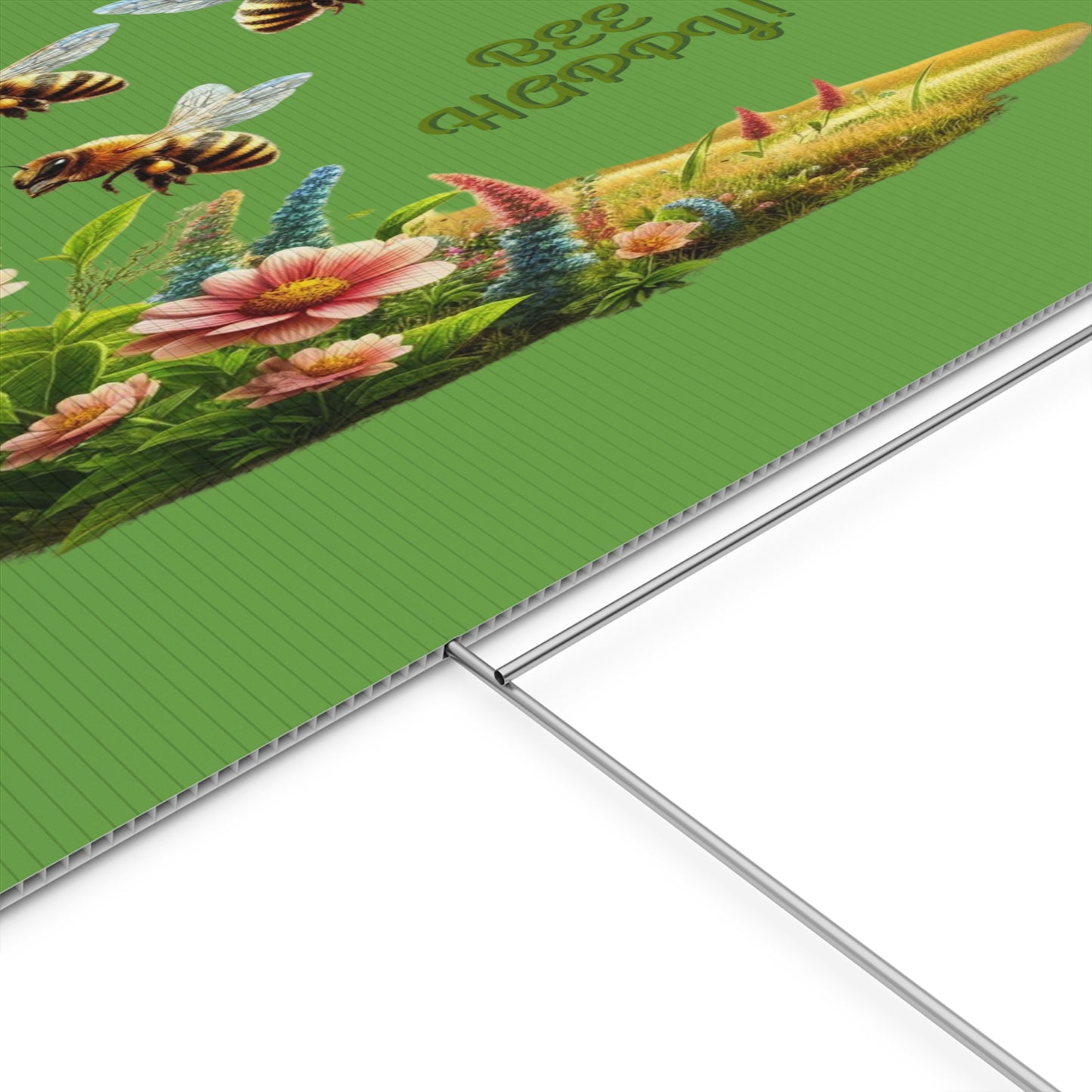 Bee Happy - Plastic Garden Sign