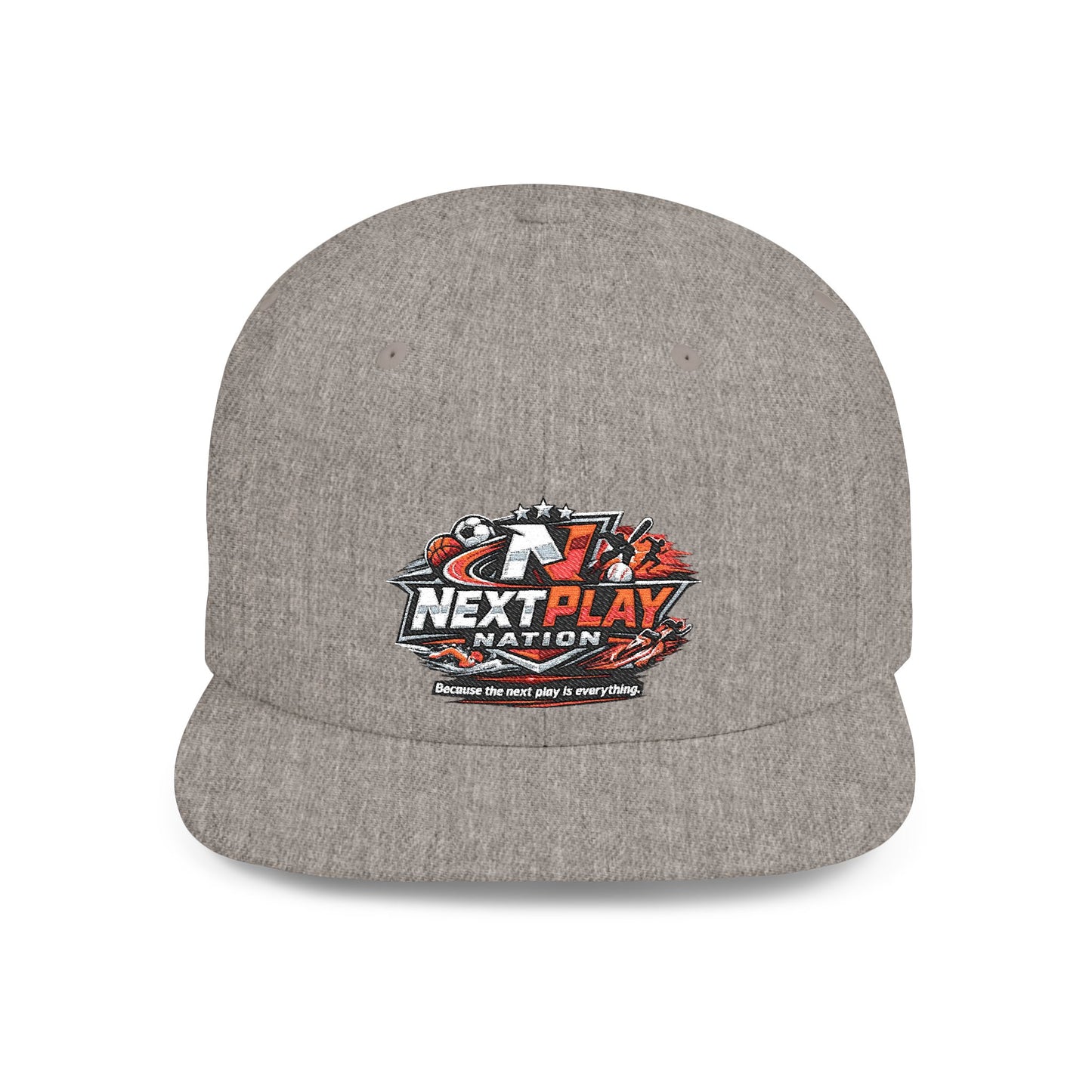 Snapback Hat — 'Next Play Nation' Flat-Bill Baseball Cap (Streetwear Gaming Logo)
