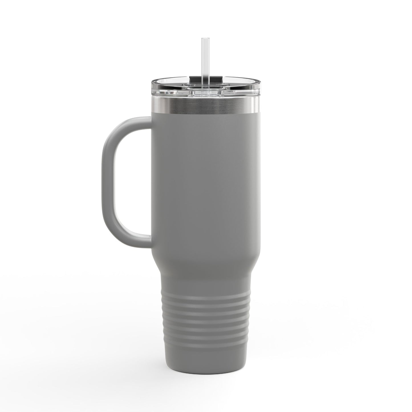 Personalized, Carnation Bearing Lion, 40oz Stainless Steel, Double-Insulated, Spillproof, Insulated Travel Mug