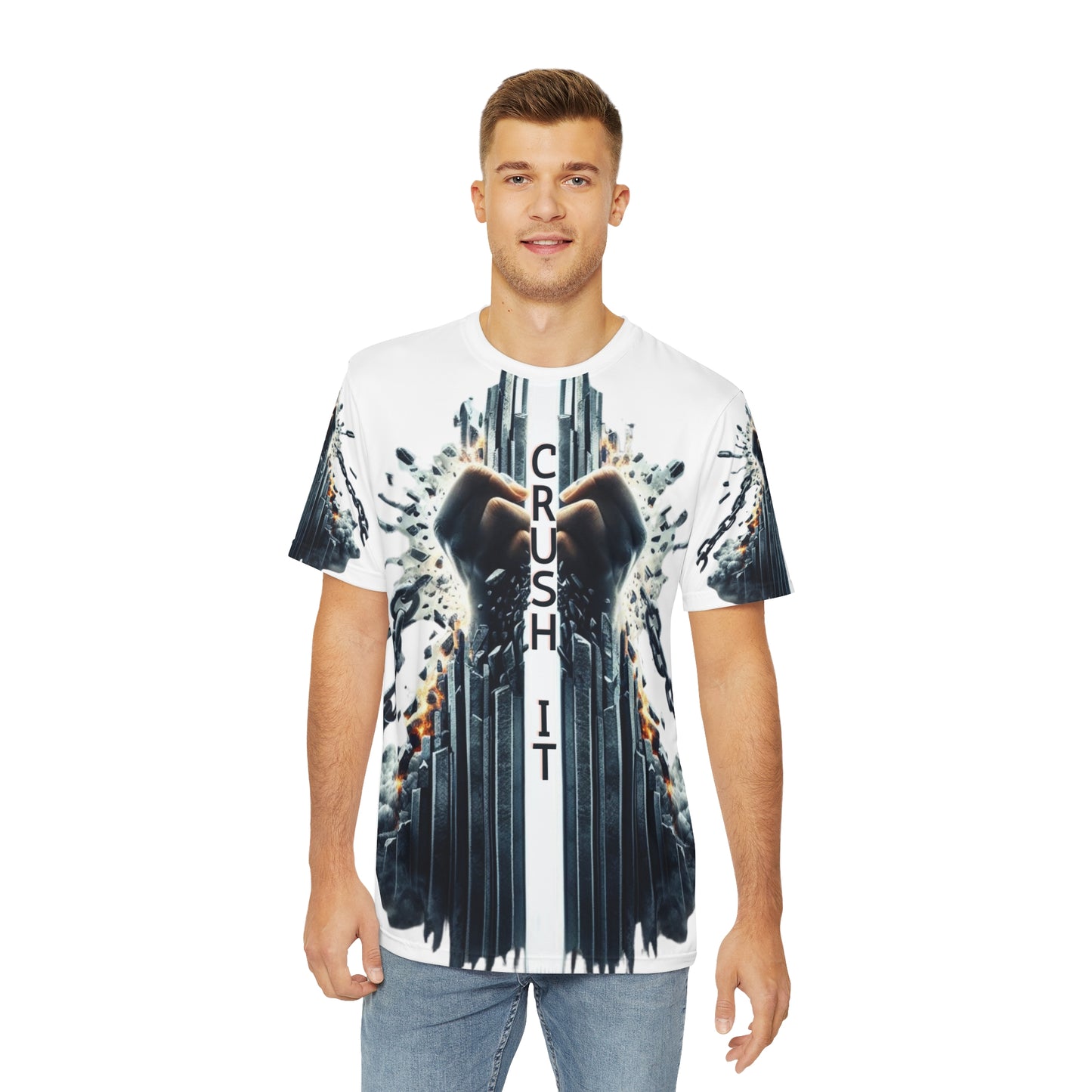 CRUSH IT! -Men's Polyester Tee - White