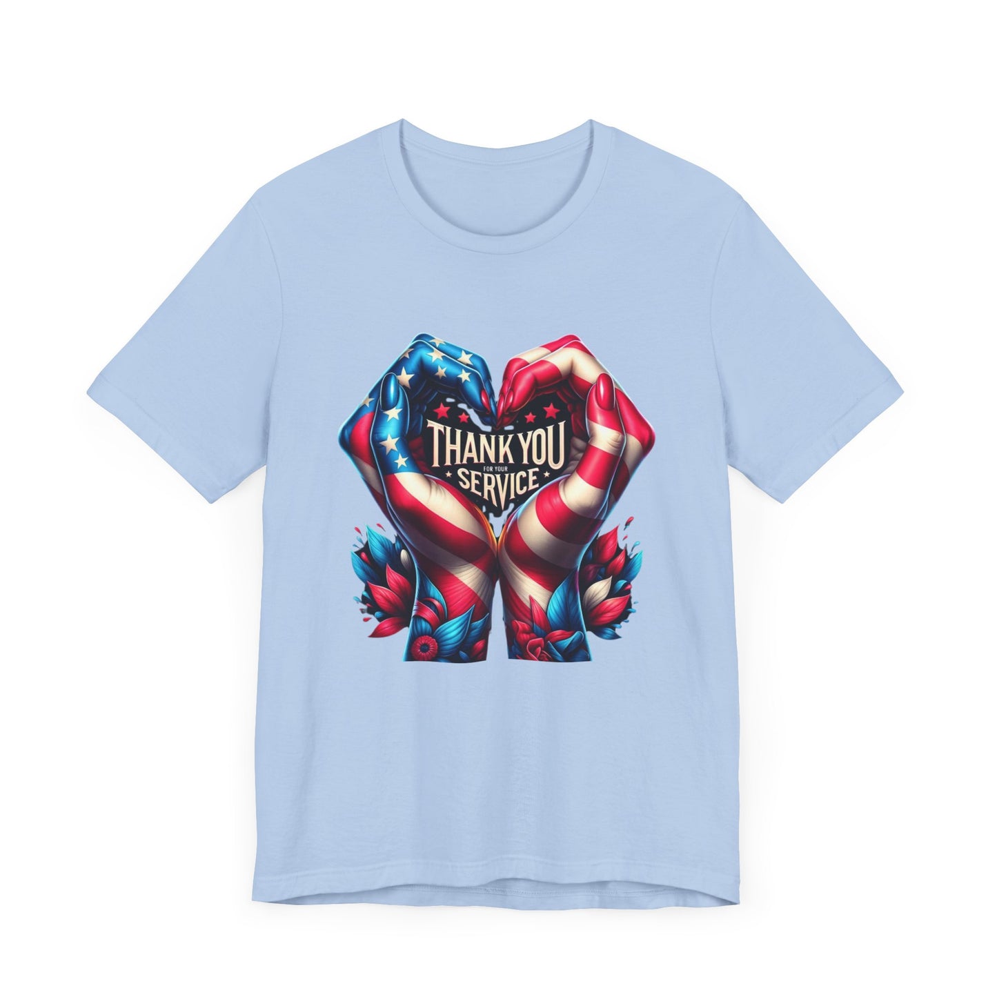 "Thank You For Your Service" - Both Sides Printed - Short Sleeve Tee