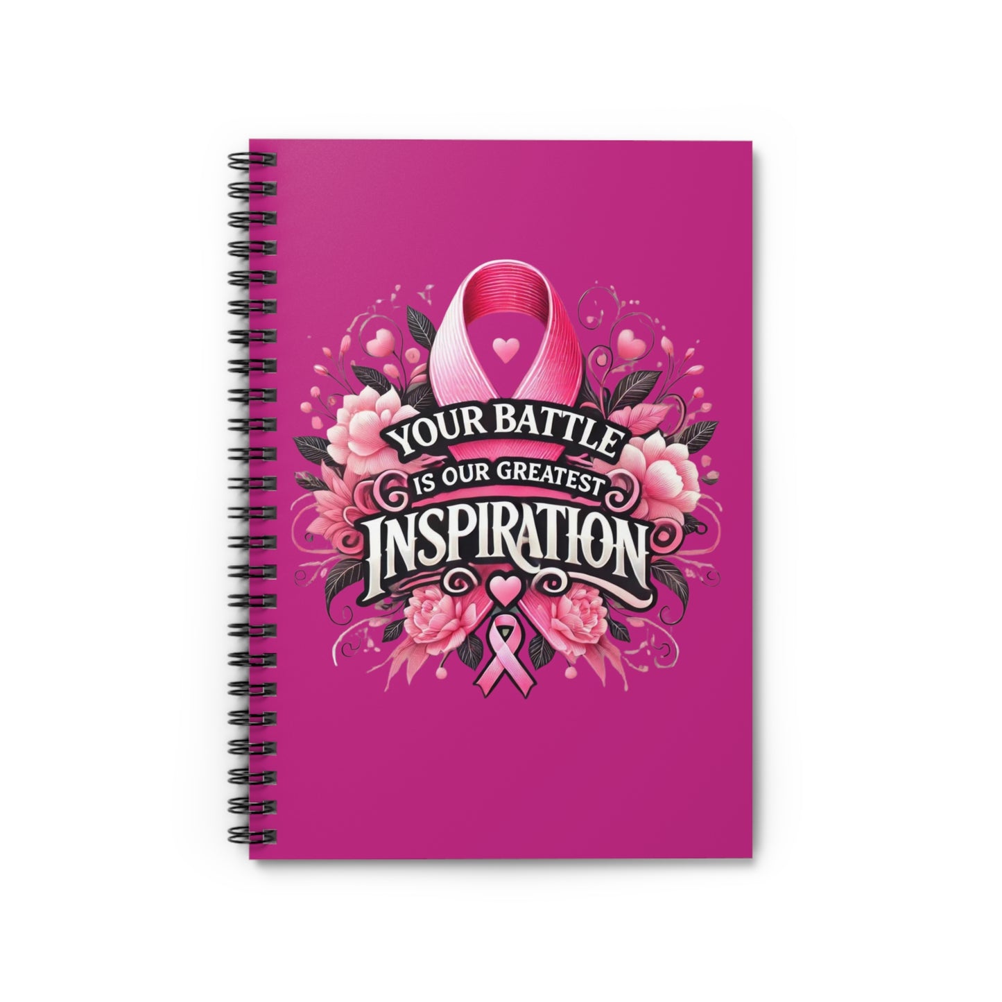 Breast Cancer Awareness Spiral Notebook - Ruled Line