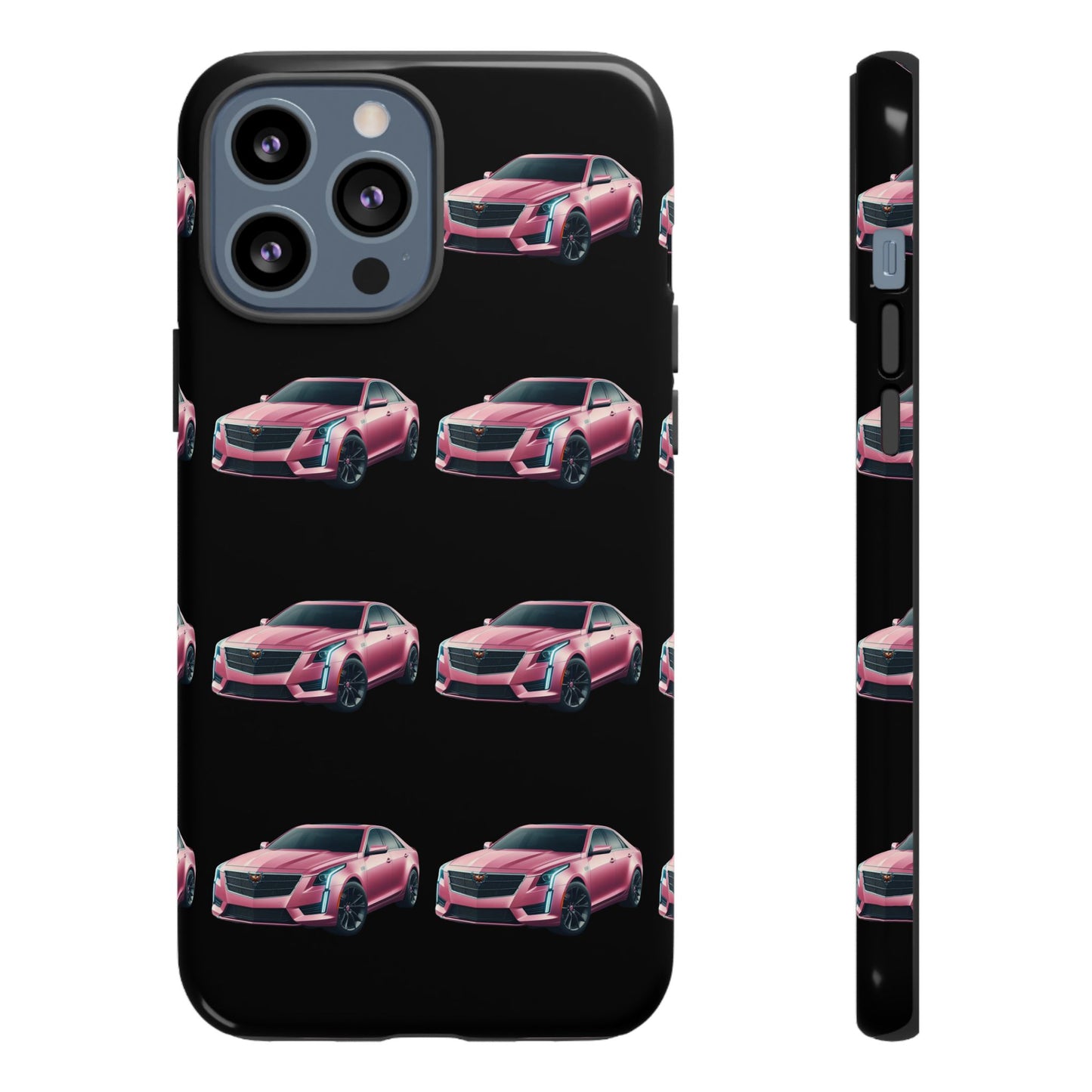 Pink Caddy On Black Phone Case