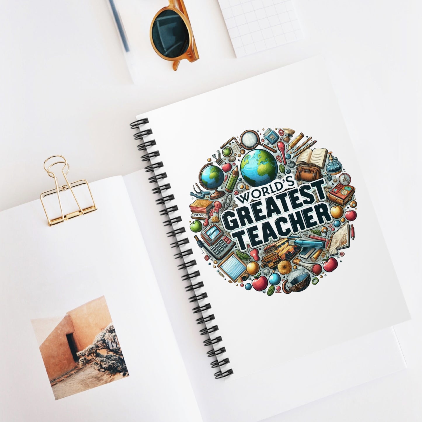 World's Best Teacher - Spiral Notebook - Ruled Line (G3)