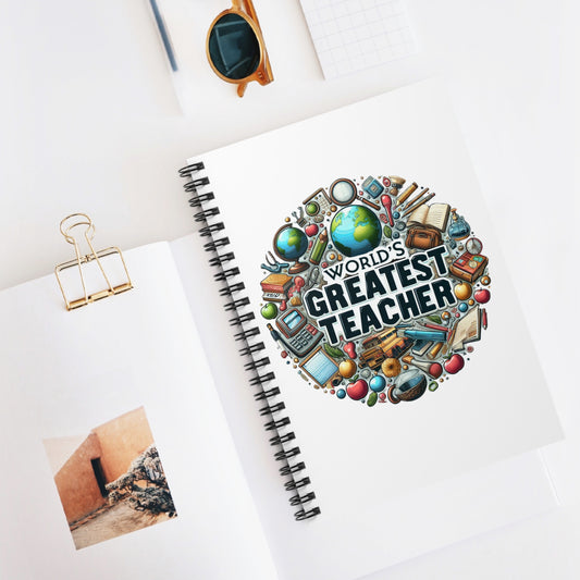 World's Best Teacher - Spiral Notebook - Ruled Line (G3)