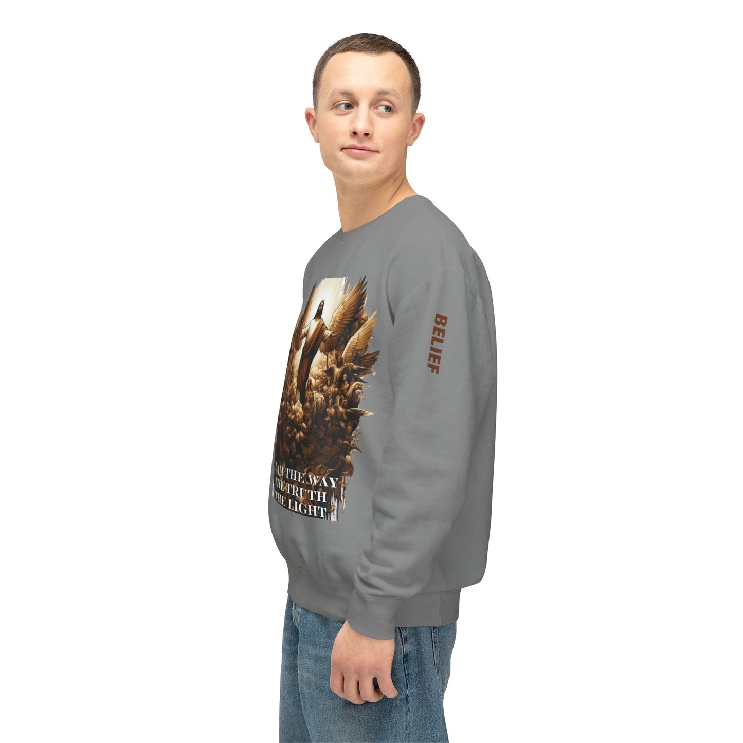 The Way The Truth and The Light Unisex Lightweight Crewneck Sweatshirt