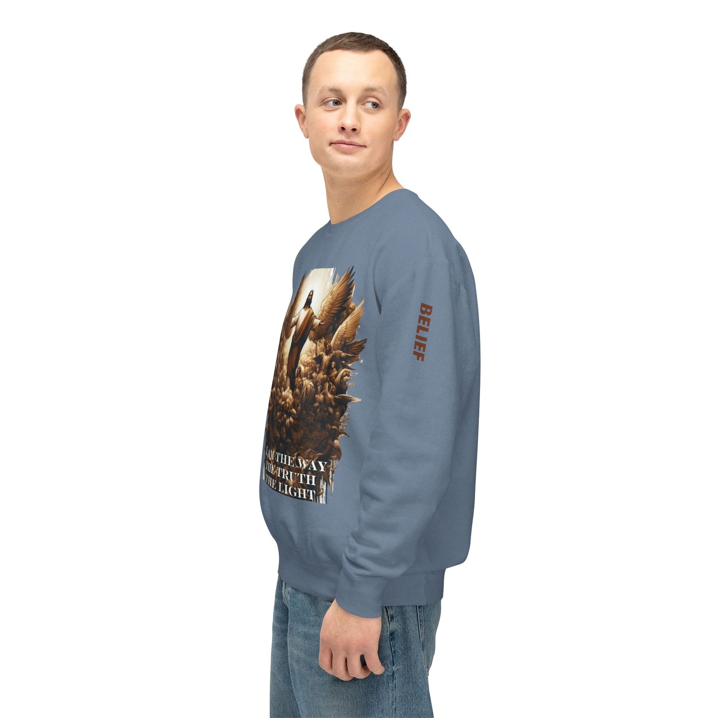 The Way The Truth and The Light Unisex Lightweight Crewneck Sweatshirt