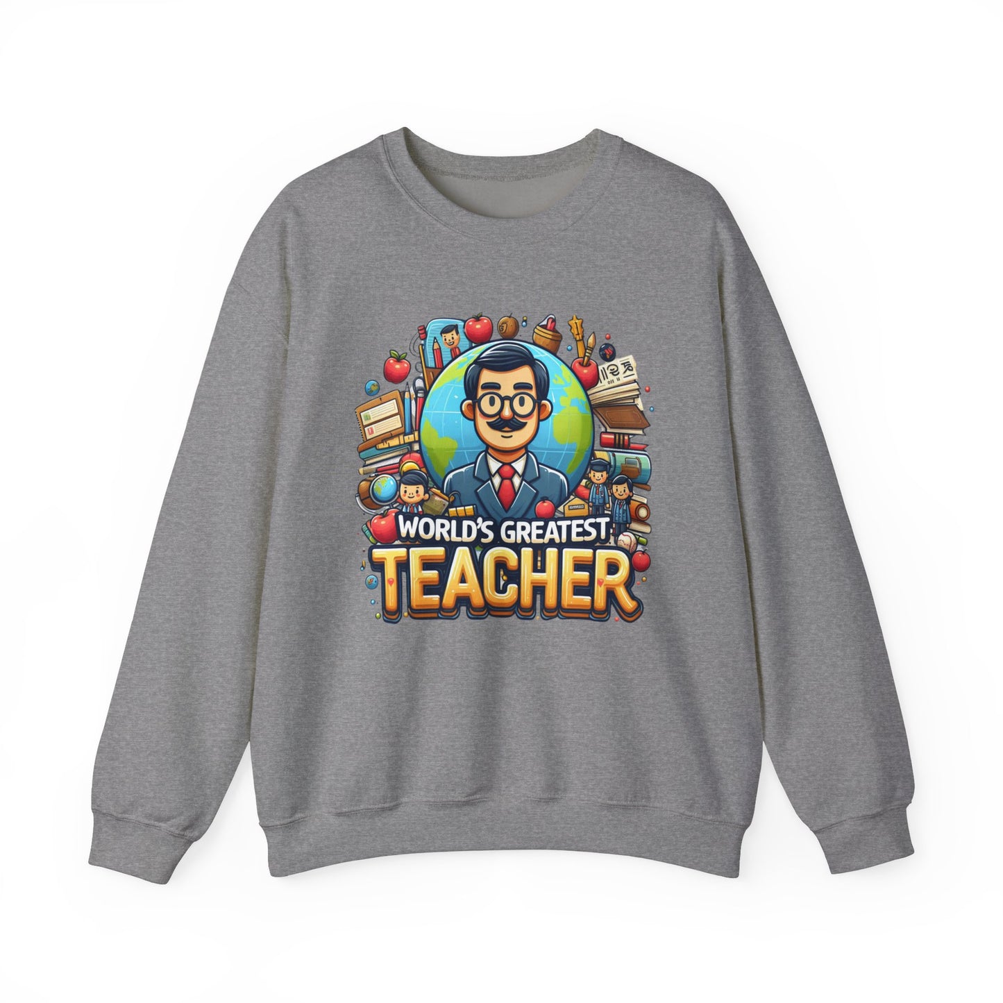 World's Greatest Teacher - Unisex Heavy Blend™ Crewneck Sweatshirt (G1)