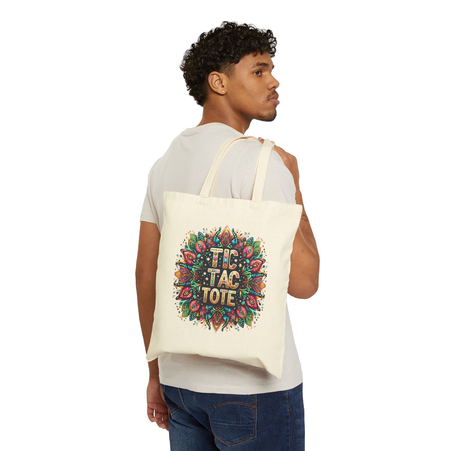 Tic Tac Tote Cotton Canvas Tote Bag