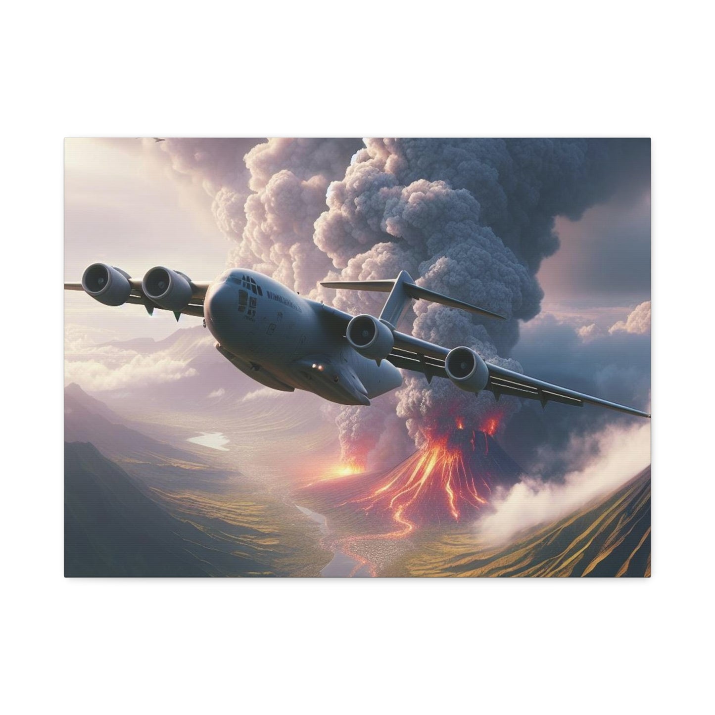 Airlift Aircraft Getting Out Of The Danger Zone - Wall Art on Stretched Canvas