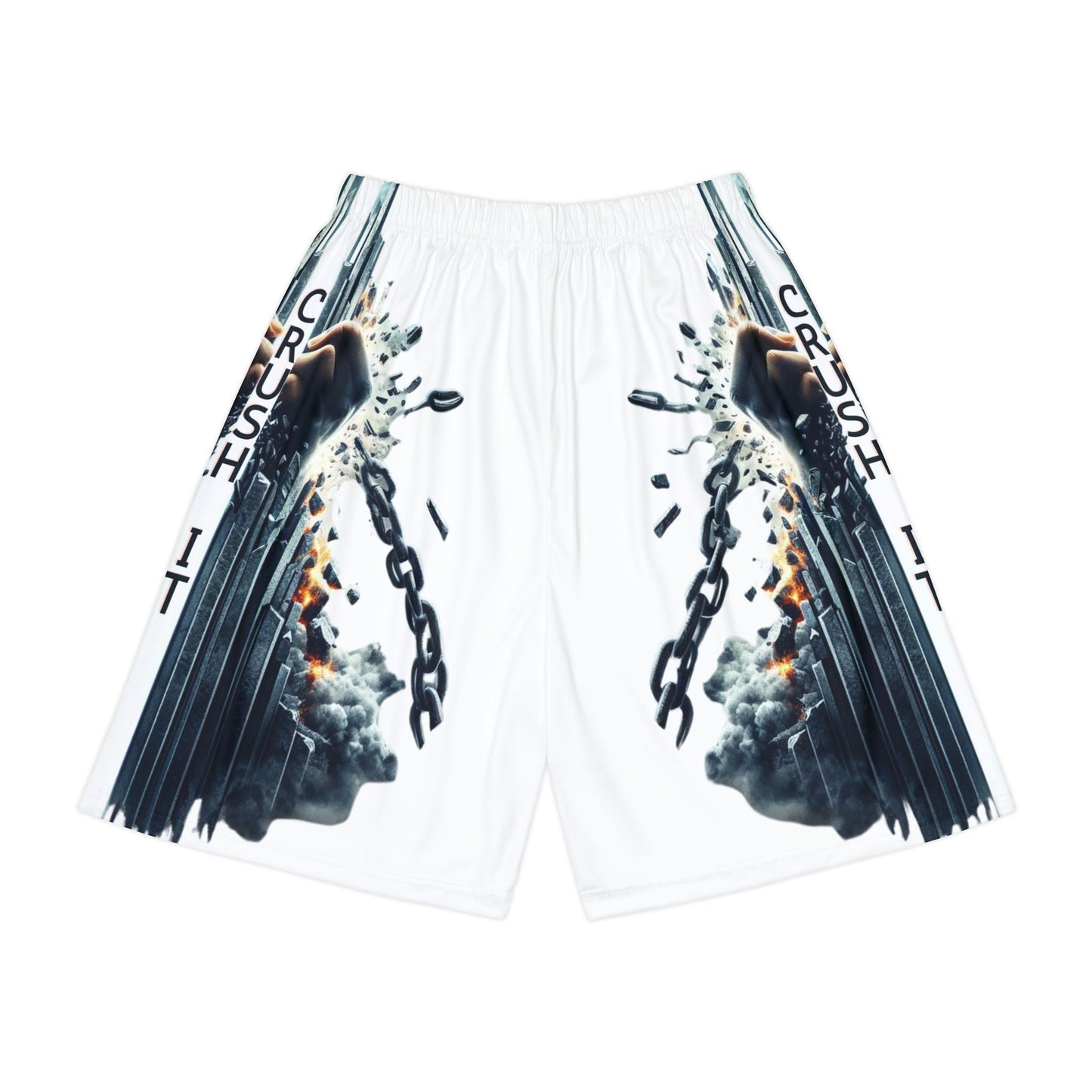 CRUSH IT! - Men’s Sports Shorts - White