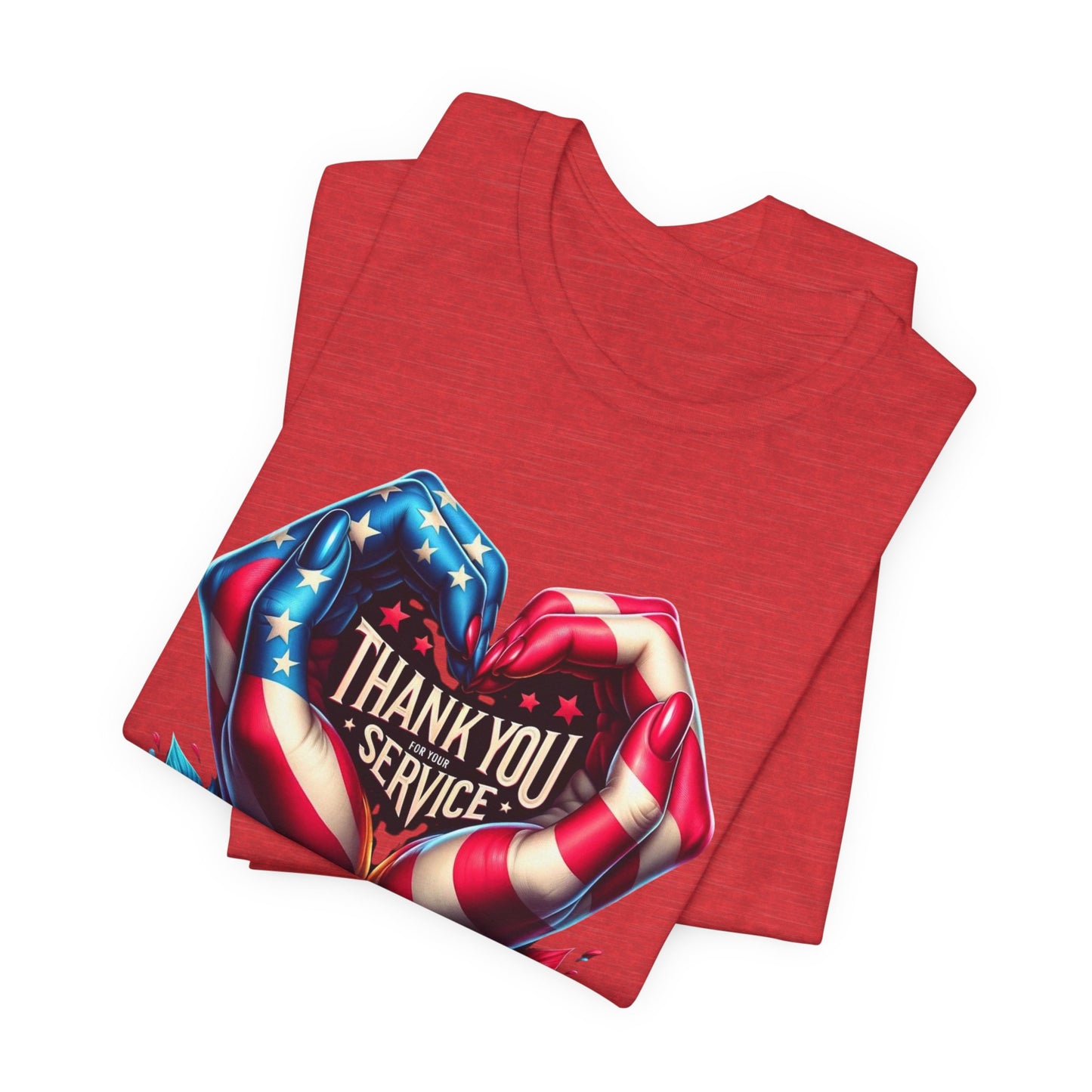 "Thank You For Your Service" - Both Sides Printed - Short Sleeve Tee