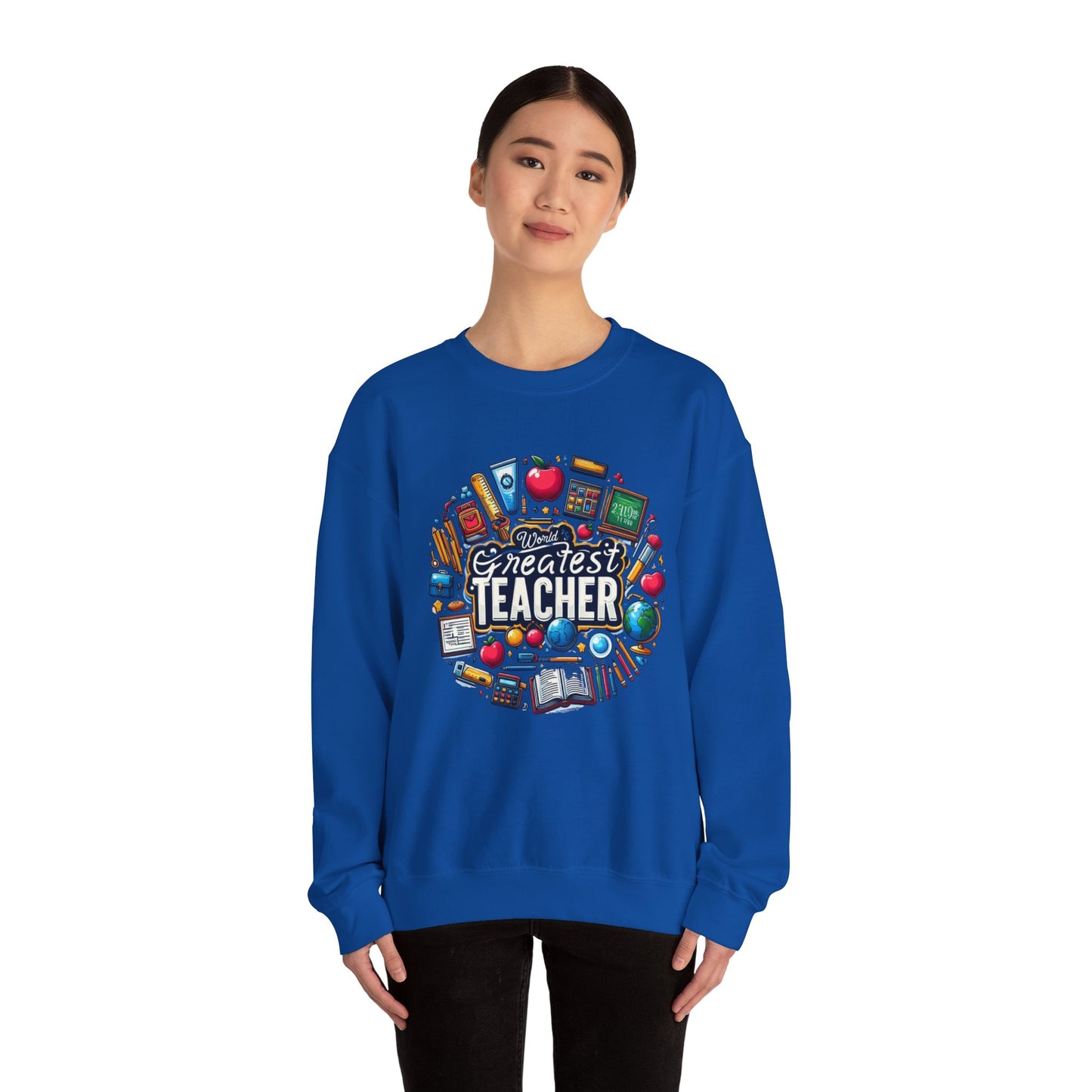 World's Greatest Teacher - Unisex Heavy Blend™ Crewneck Sweatshirt (G2)