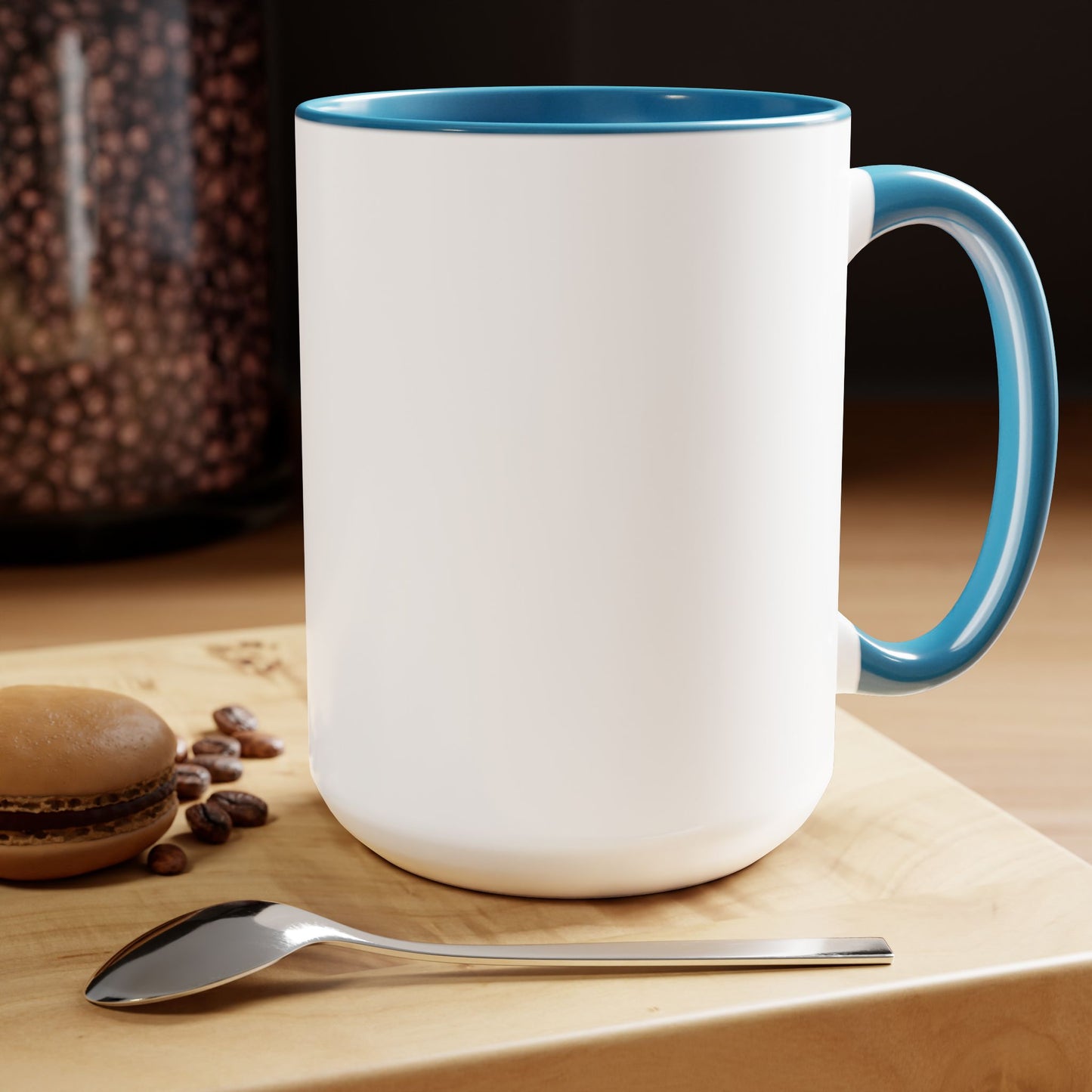 World's Greatest Teacher - Two-Tone Coffee Mugs, 15oz, (LeftG3)