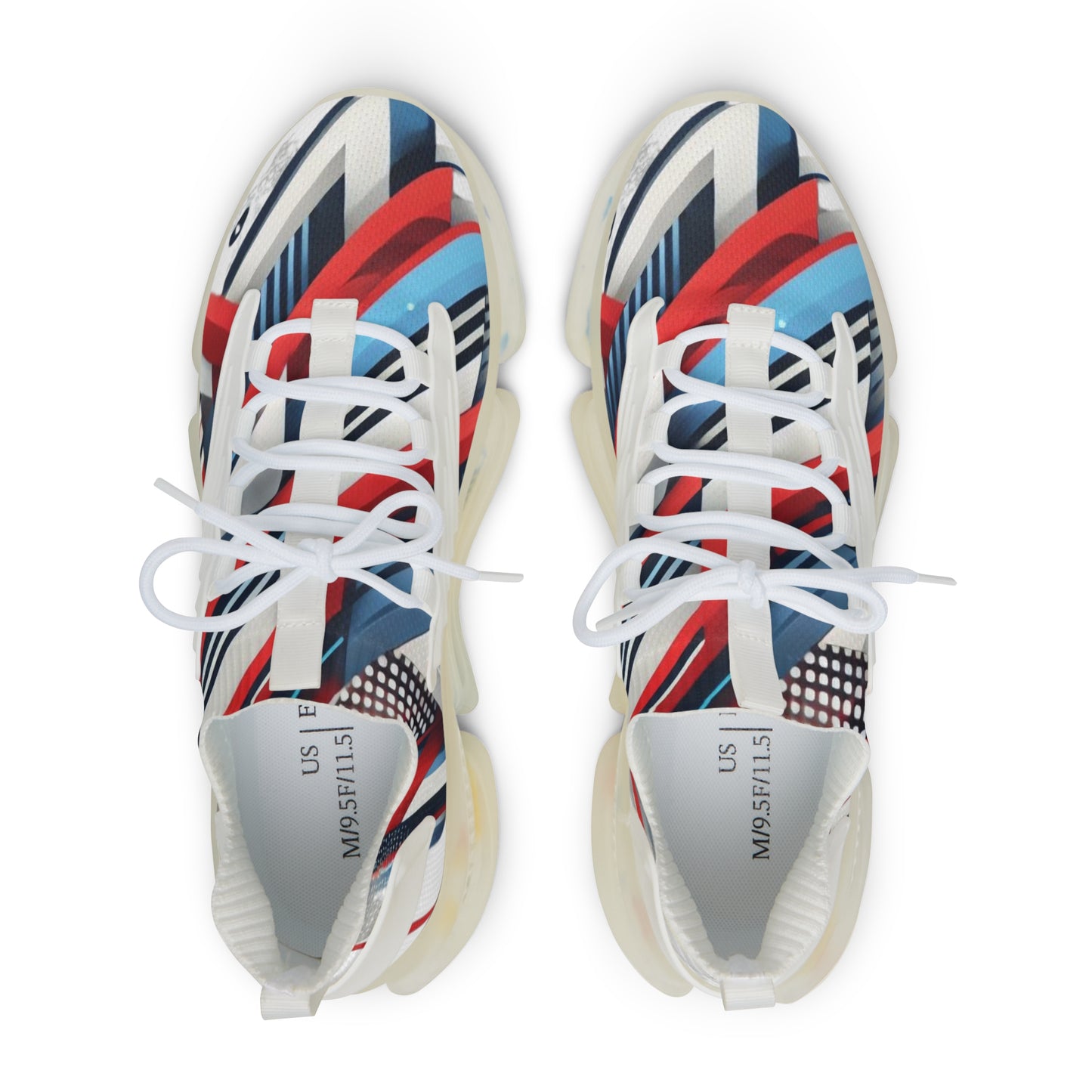 ColorBlast in Red, White, and Blue Men's Mesh Sneakers