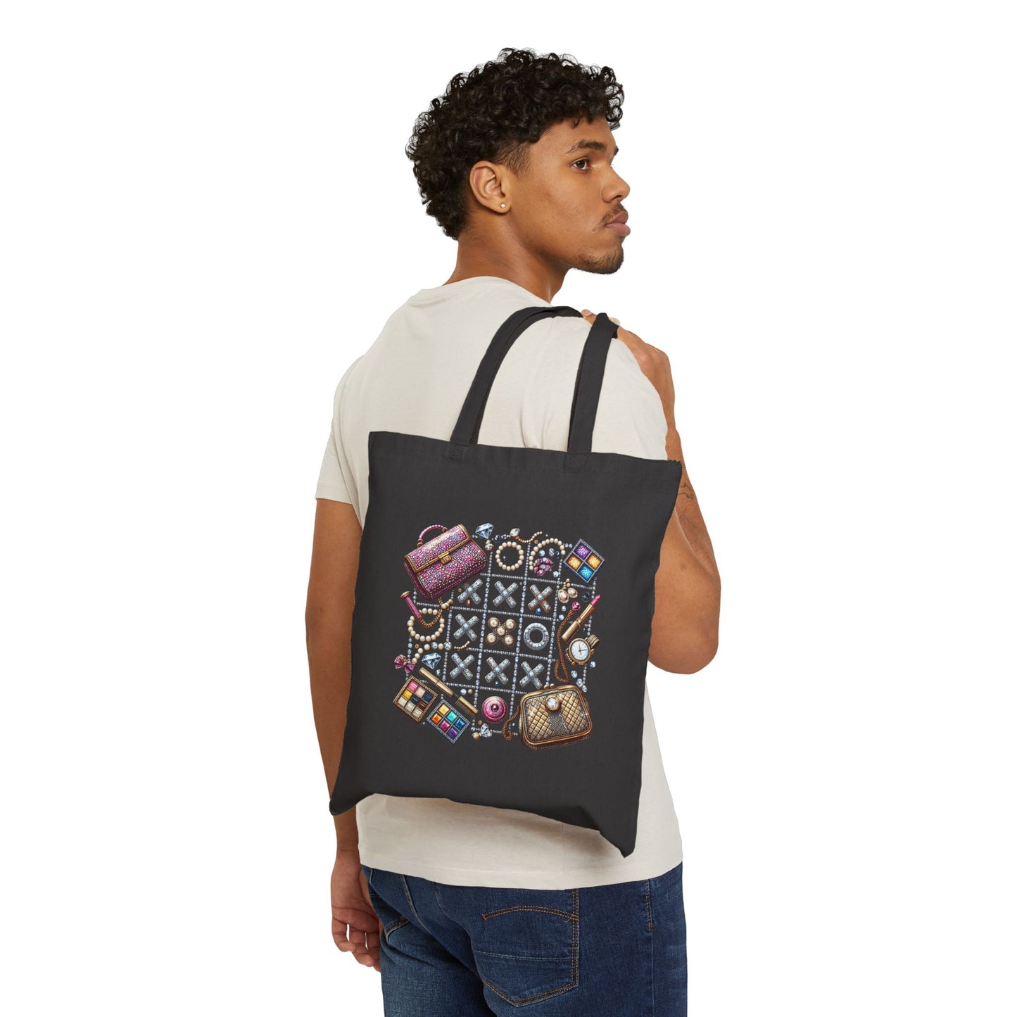 Tic Tac Tote - Cotton Canvas Tote Bag