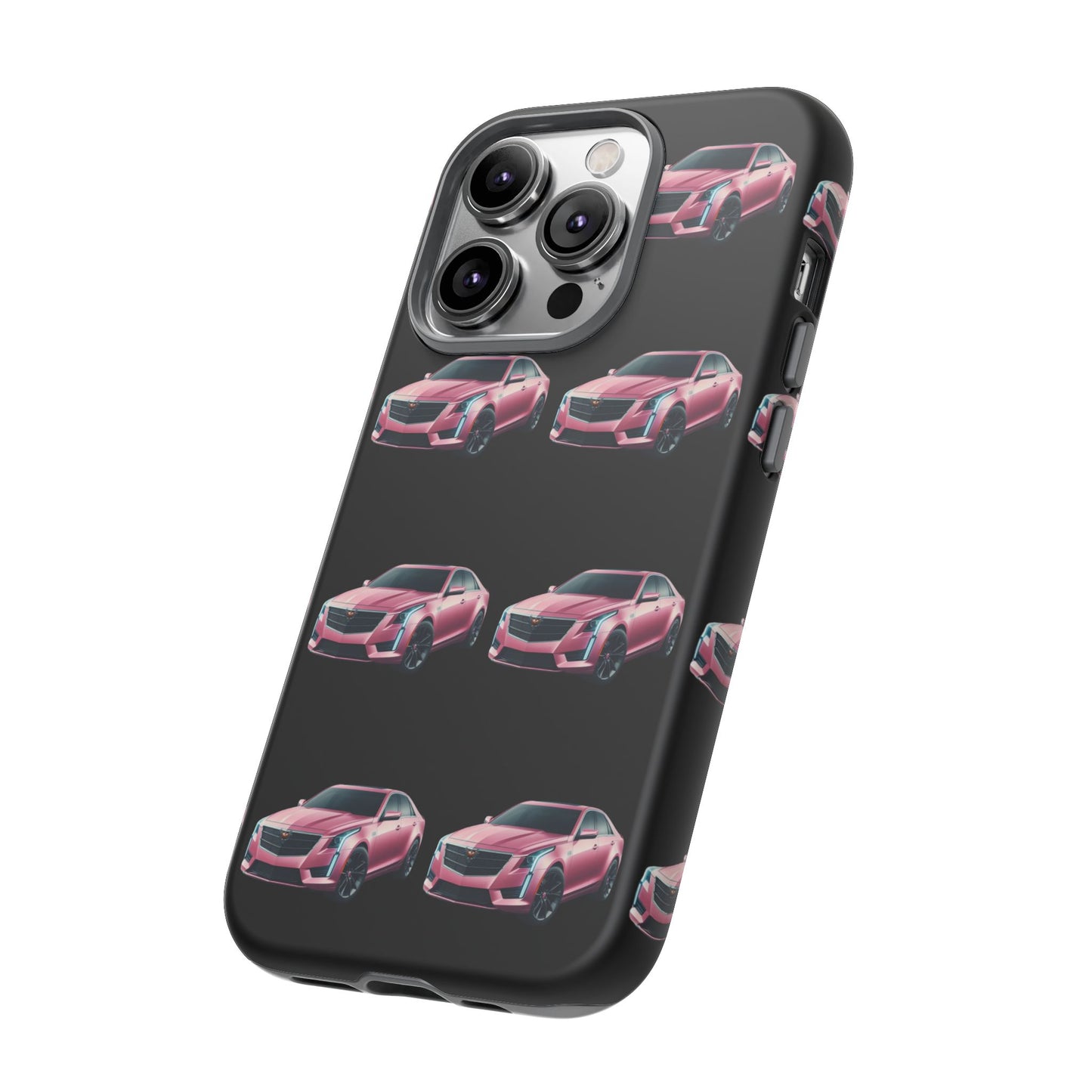 Pink Caddy On Black Phone Case