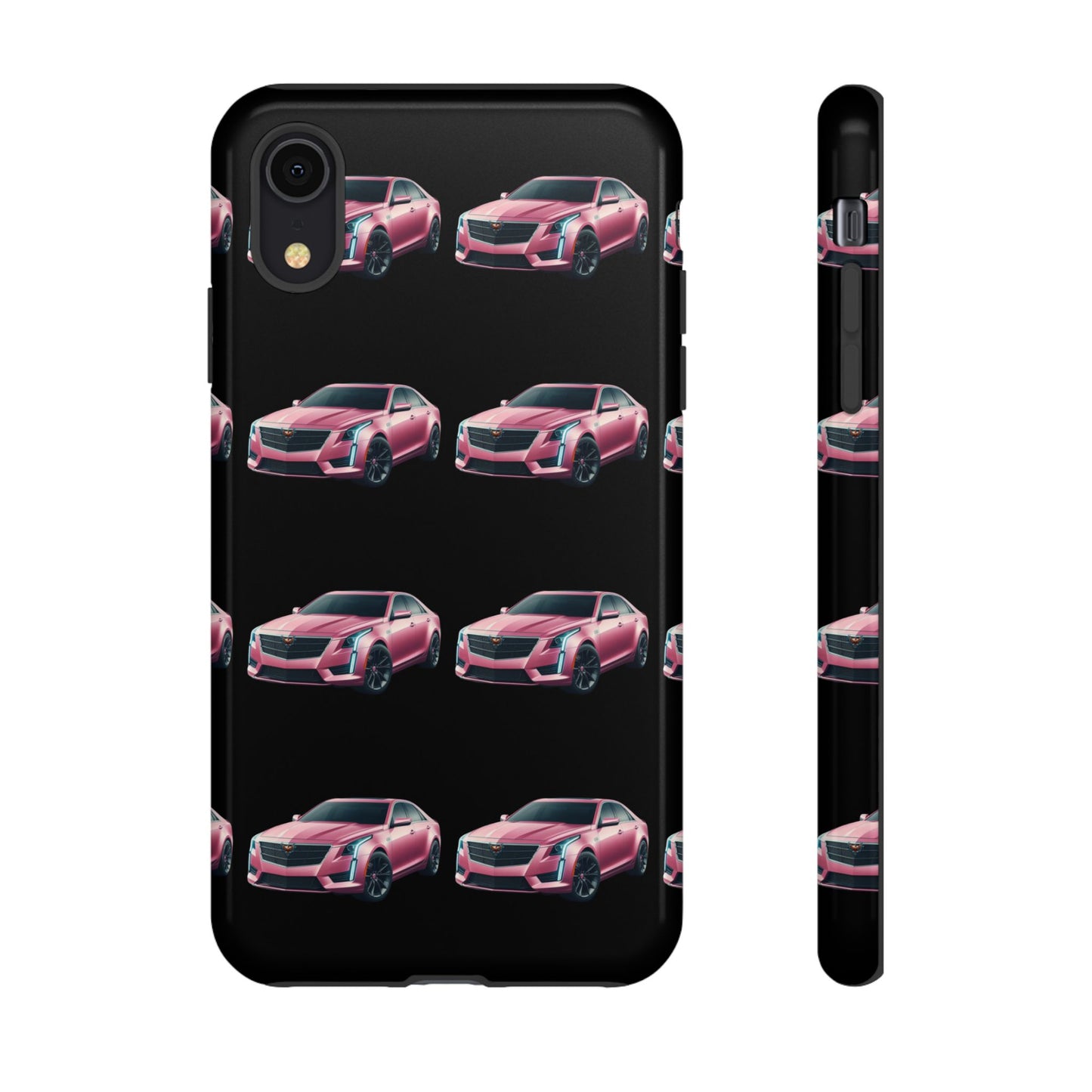 Pink Caddy On Black Phone Case