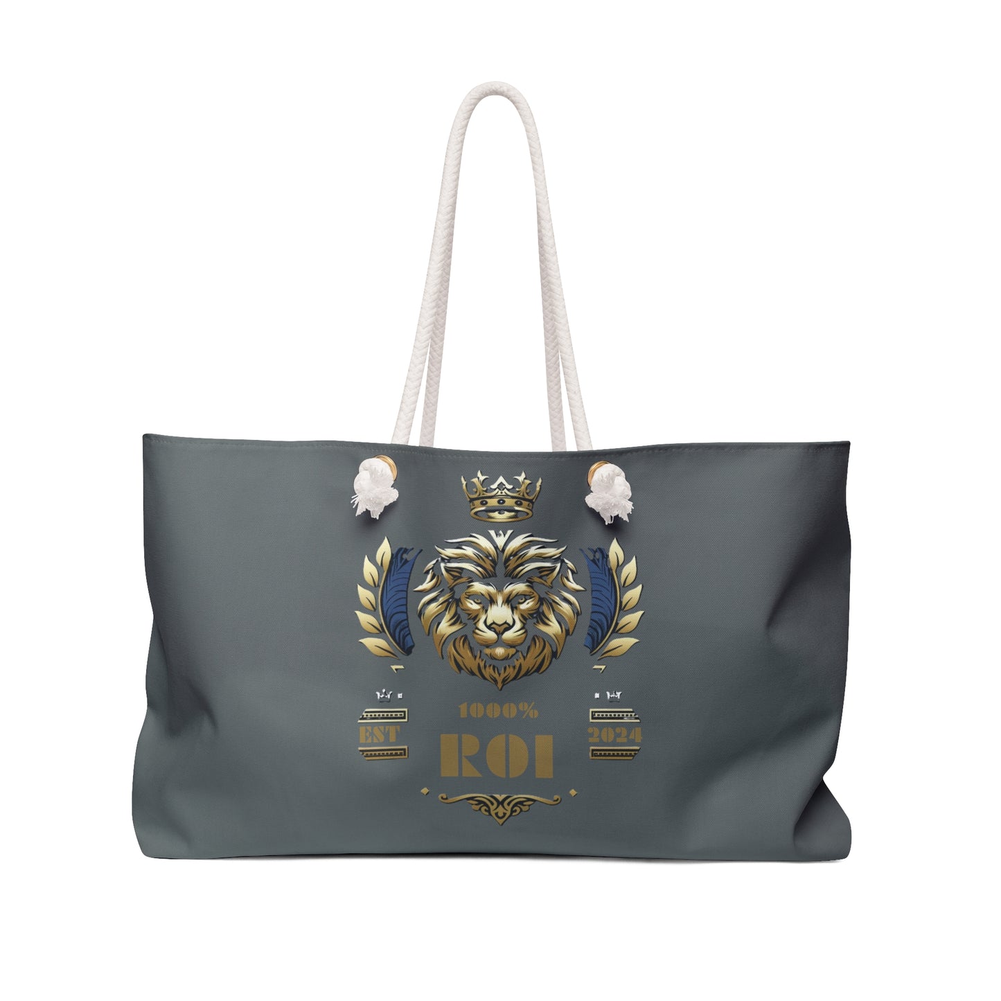1000%ROI Light Grey Weekender Bag
