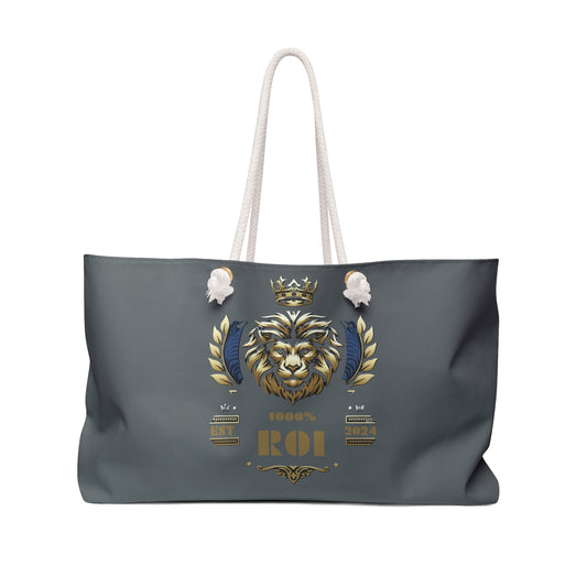 1000%ROI Light Grey Weekender Bag