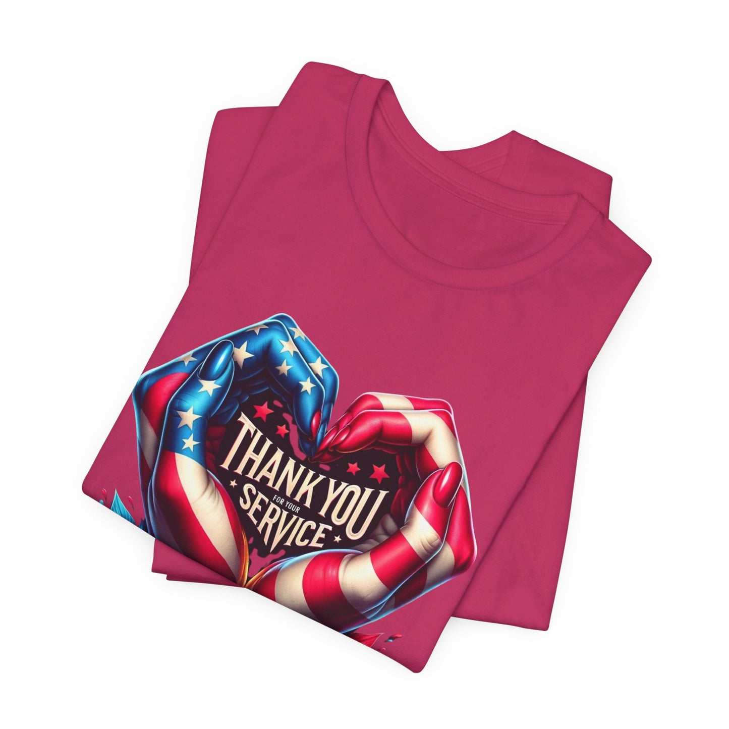 "Thank You For Your Service" - Both Sides Printed - Short Sleeve Tee
