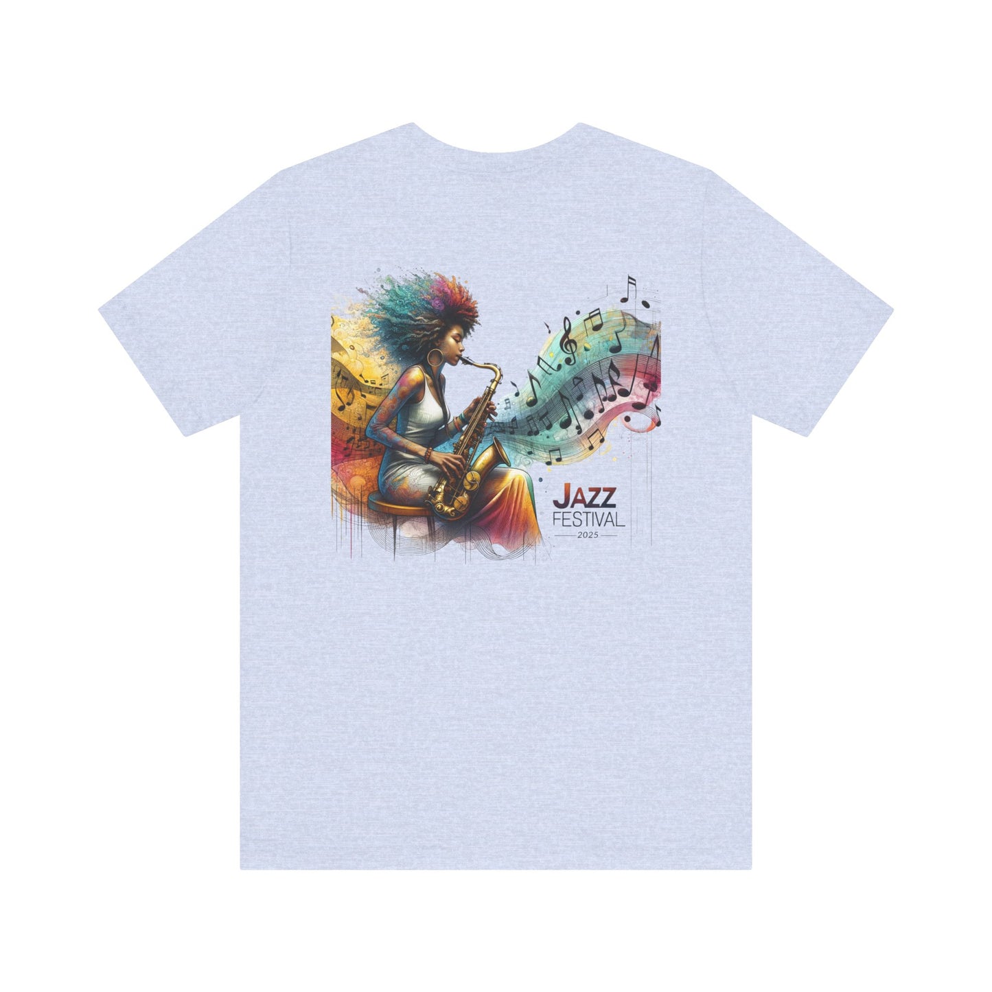 "Saxy Lady" Jazz Festival 2025 - Short Sleeve Tee - Both Sides Printed