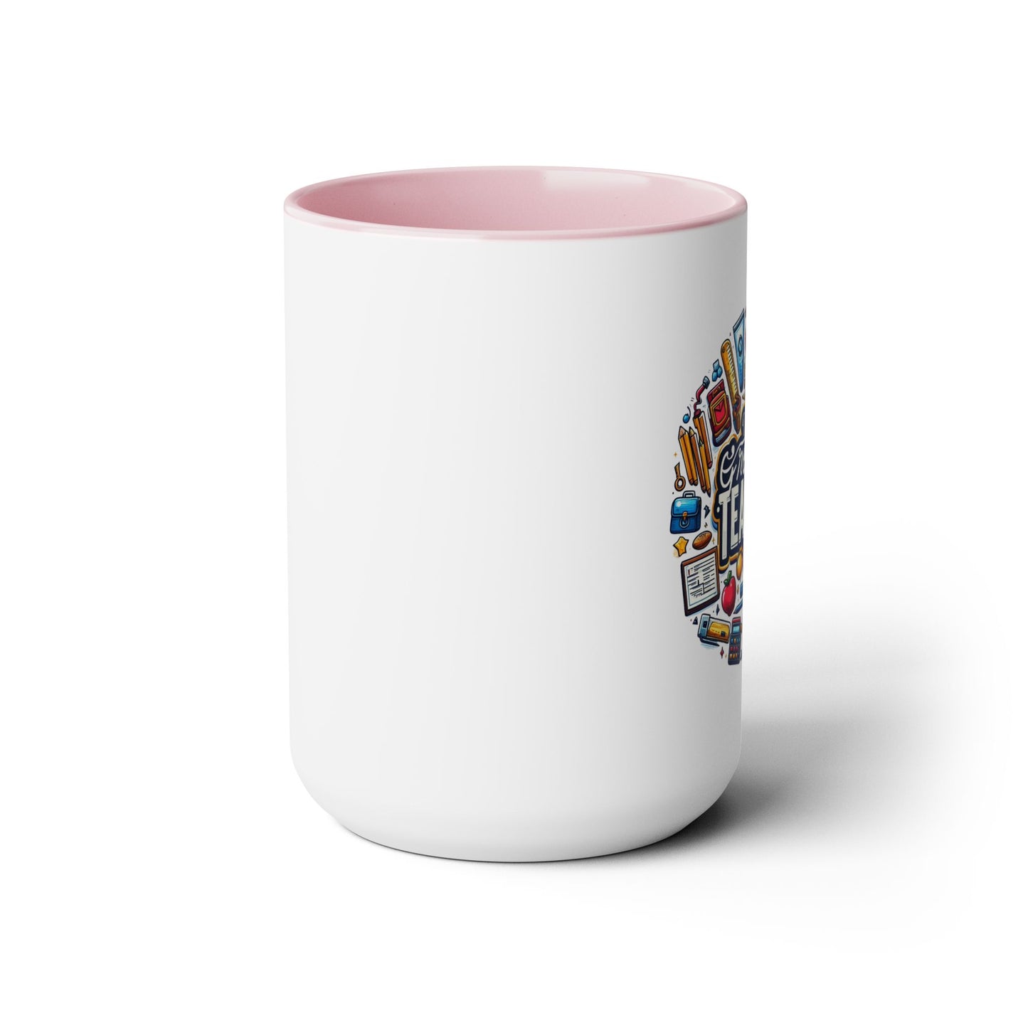 World's Greatest Teacher - Two-Tone Coffee Mugs, 15oz, (RightG2)